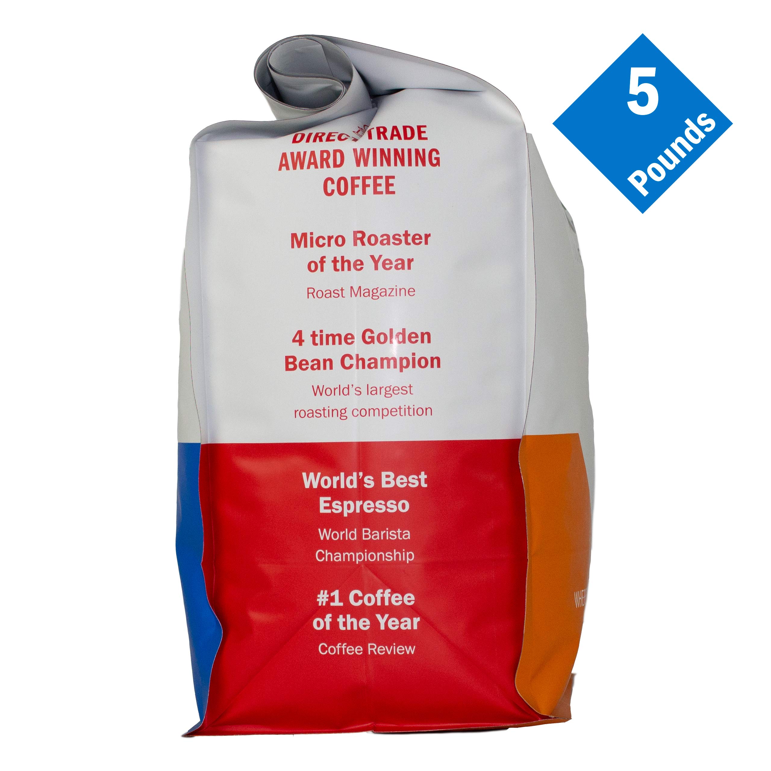 Klatch Coffee Brazil Klatch Diamond Reserve Medium Roast Whole Bean Coffee - 5 Pound Bag for Home Brewing, Office Use & Gifts