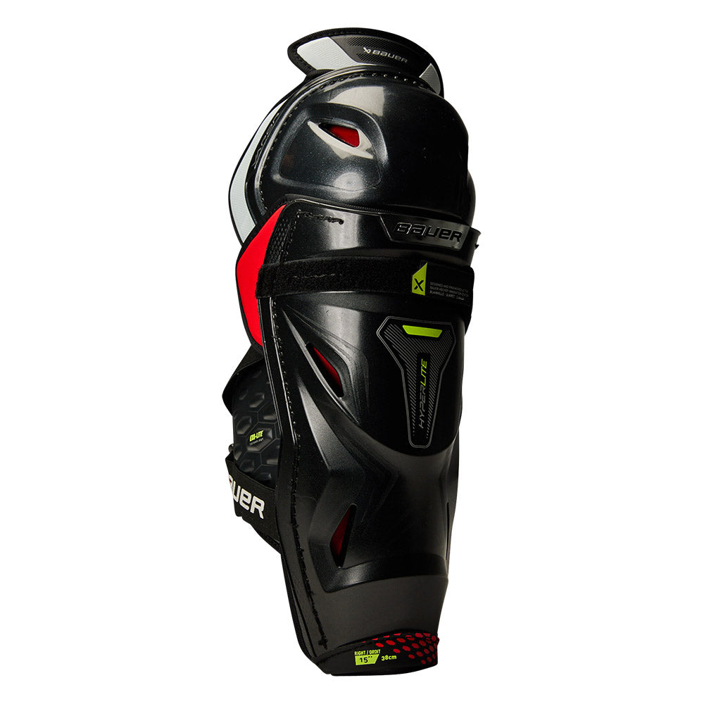 Bauer Vapor HyperLite Senior Ice Hockey Shin Guards - Lightweight Protective Gear for Hockey Players - Perfect for Games, Practice & Training Sessions