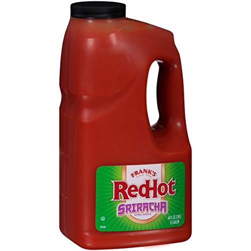 Frank's RedHot Sriracha Chili Sauce - 0.5 Gallon Jug | Spicy Hot Sauce for Wings, Pizza, Ribs, Burgers | Perfect for Cooking, Grilling & Dipping | Great for Parties, BBQs & Game Nights