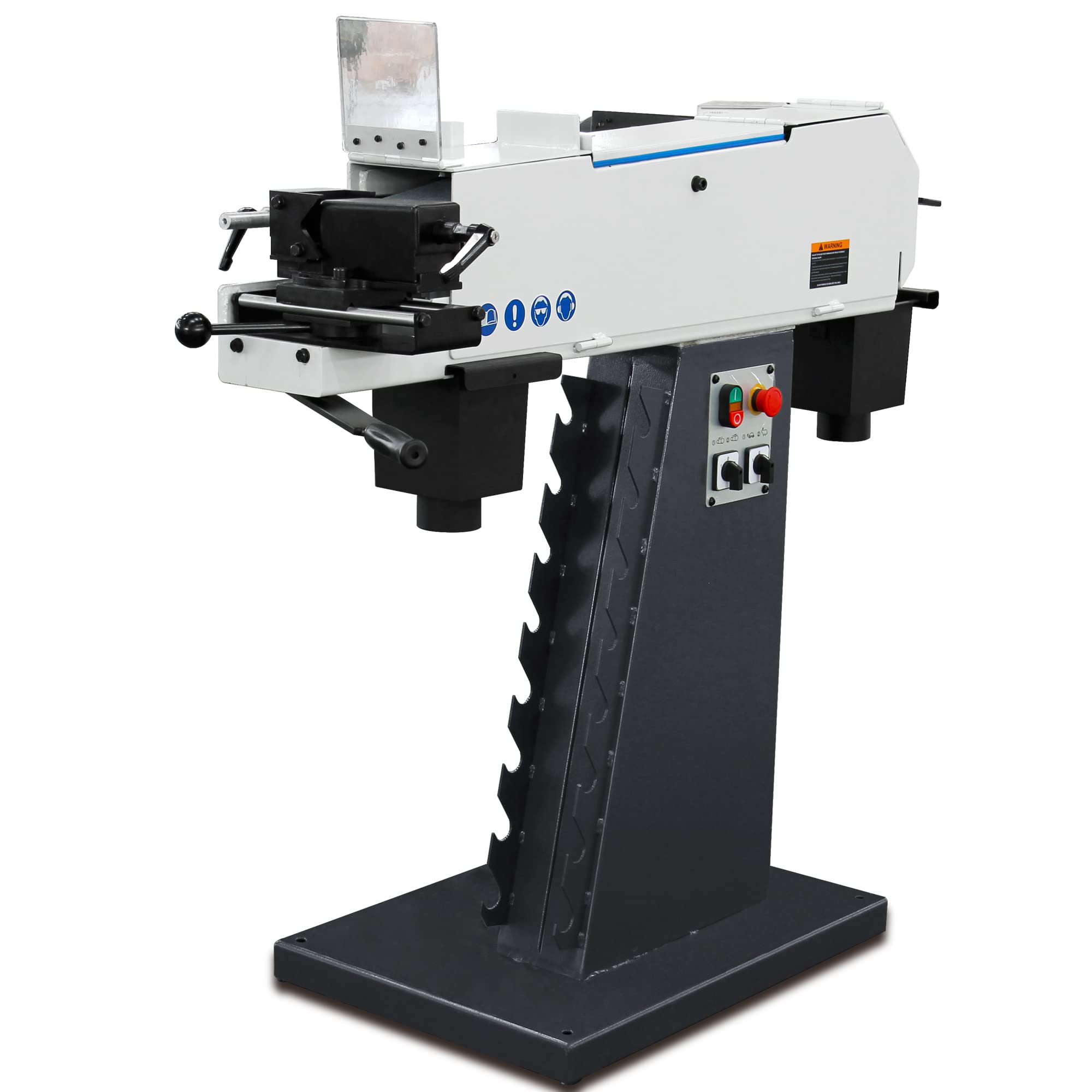 KAKA INDUSTRIAL PRS-4A Belt Grinder - Professional Metal Belt Sander with Cast Iron Base, 30-90 Degree Adjustable Angle Grinding & Arc Cutting for Pipes (220V-60HZ-3PH) - Perfect for Metalworking, Knife Making & DIY Projects