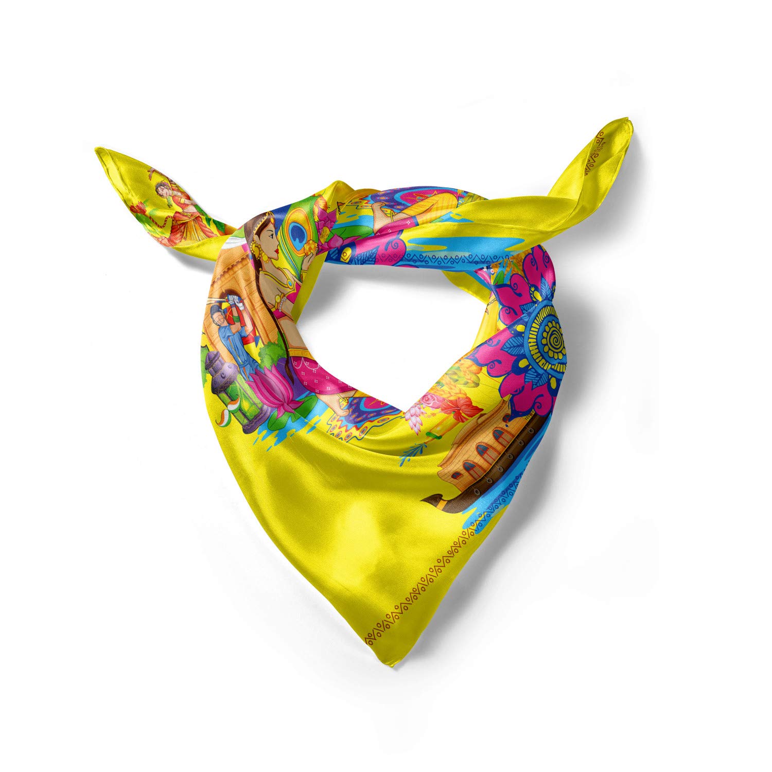 Ambesonne Stylish Modern Head Scarf - Lightweight Summer Cooling Hair Wrap for Women - Perfect for Beach, Travel, and Outdoor Activities