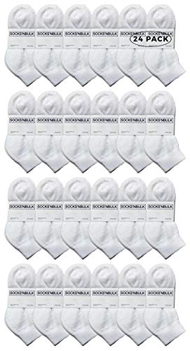 24 Pairs White Socks Size 6-8