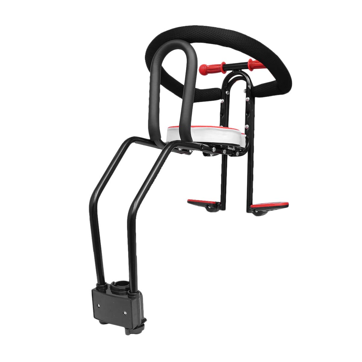 BESPORTBLE Front Mount Bike Child Seat - Ergonomic & Safe Mountain Bike Seat for Kids (Red, Size) - Perfect for Family Cycling & Outdoor Adventures