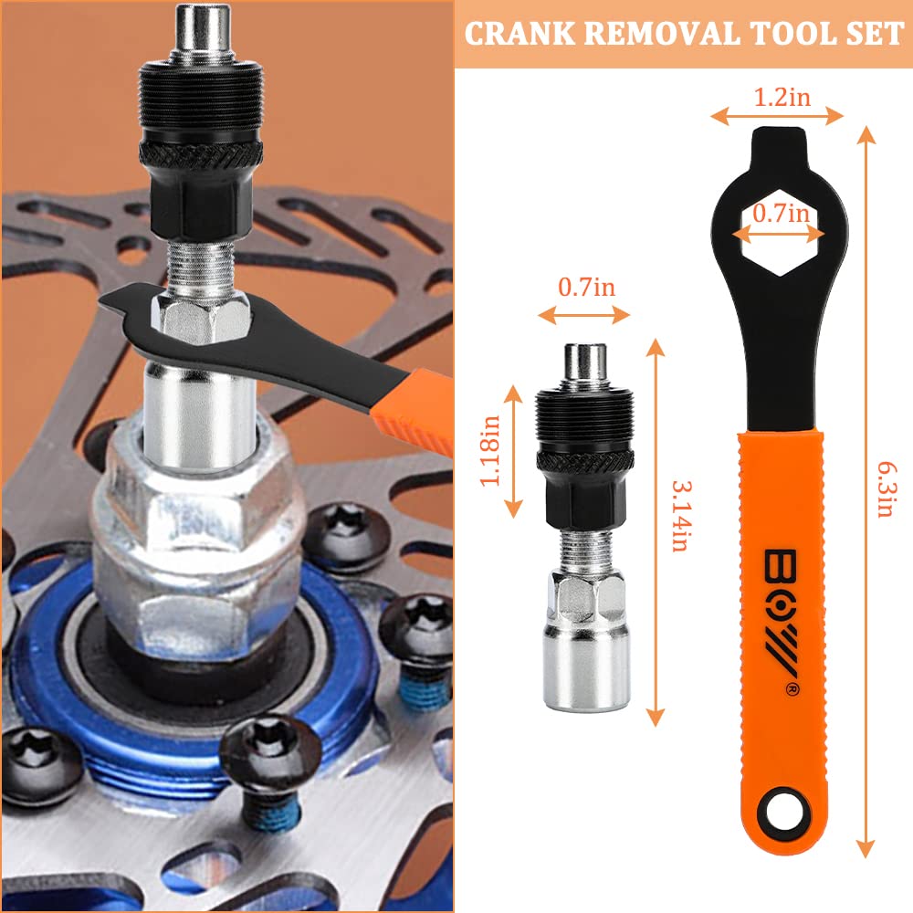 Professional Bike Tool Kit - Bicycle Crank Removal Tool, 3-in-1 Cassette Remover, Rotor Lockring Tool, Bottom Bracket Remover & Pedal Wrench - Complete Bicycle Repair Tools for Home Mechanics & Cycling Enthusiasts - Perfect for Road Bikes, Mountain Bikes & DIY Maintenance