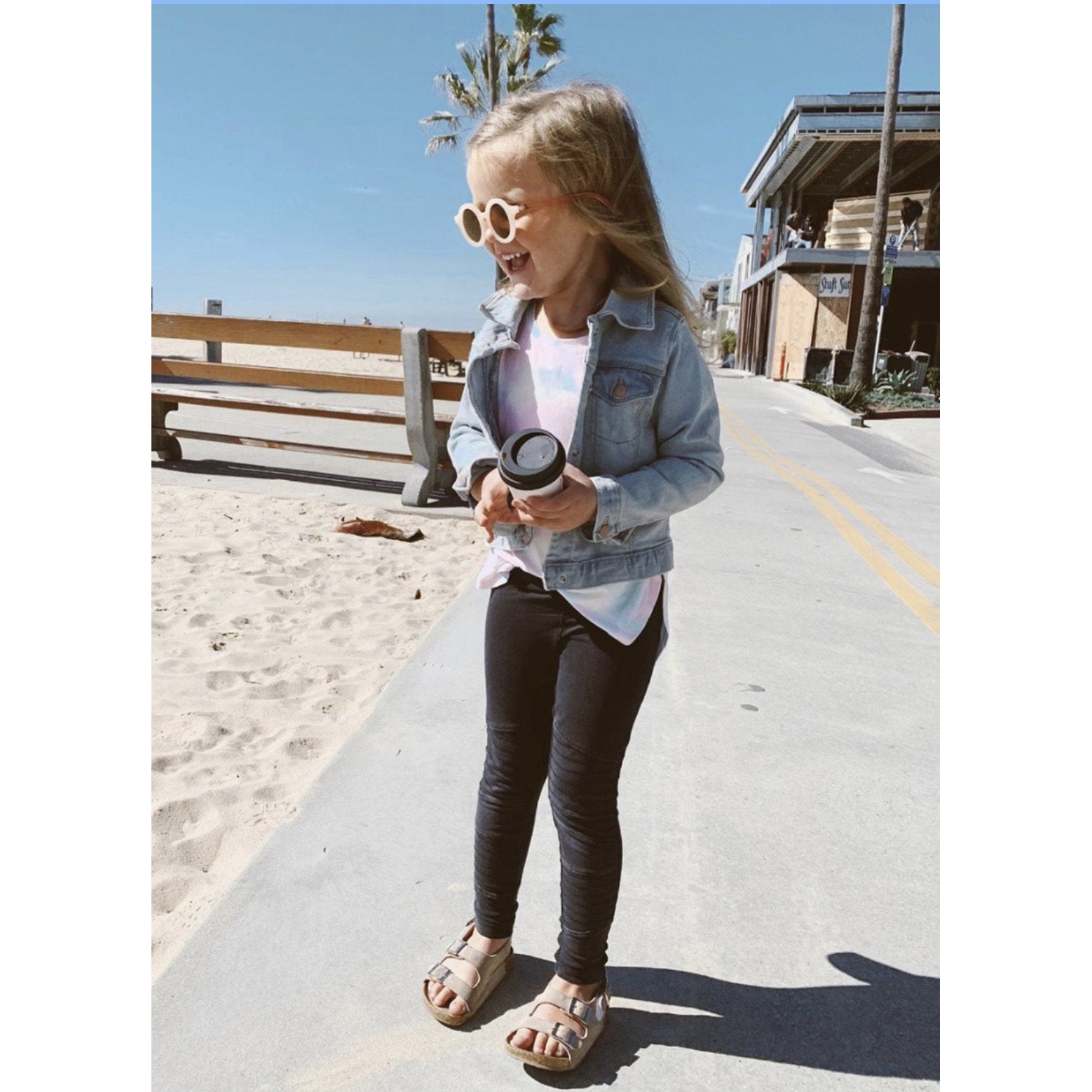 BabyMocs Kids Sunglasses - Signature Round Pink Frames for Boys & Girls - UV Protection for Outdoor Play, Beach, and Travel