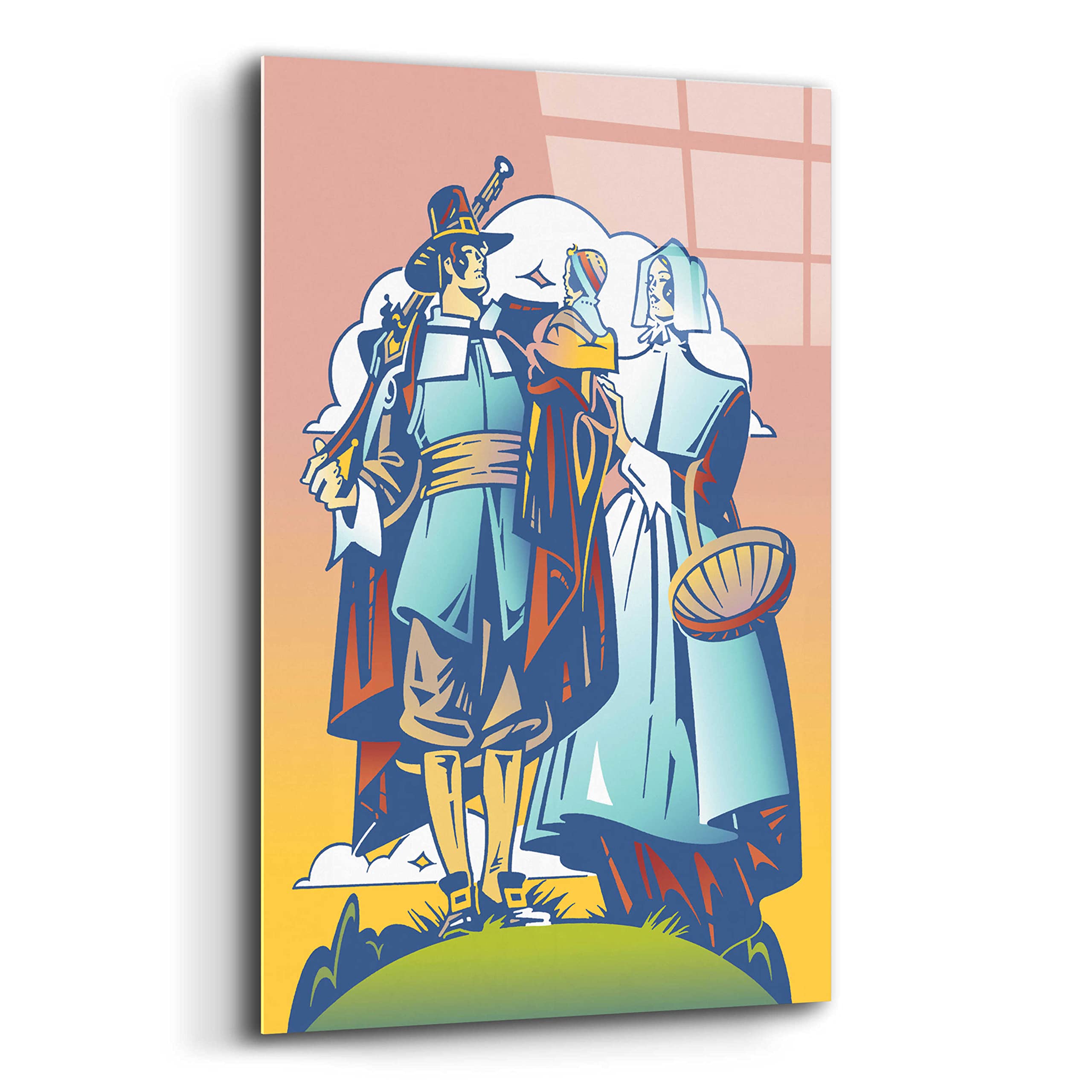 Epic Art 'New Pilgrim' by David Chestnutt - 16x24 Inch Acrylic Glass Wall Art Painting - Modern Home Decor for Living Room, Bedroom & Office