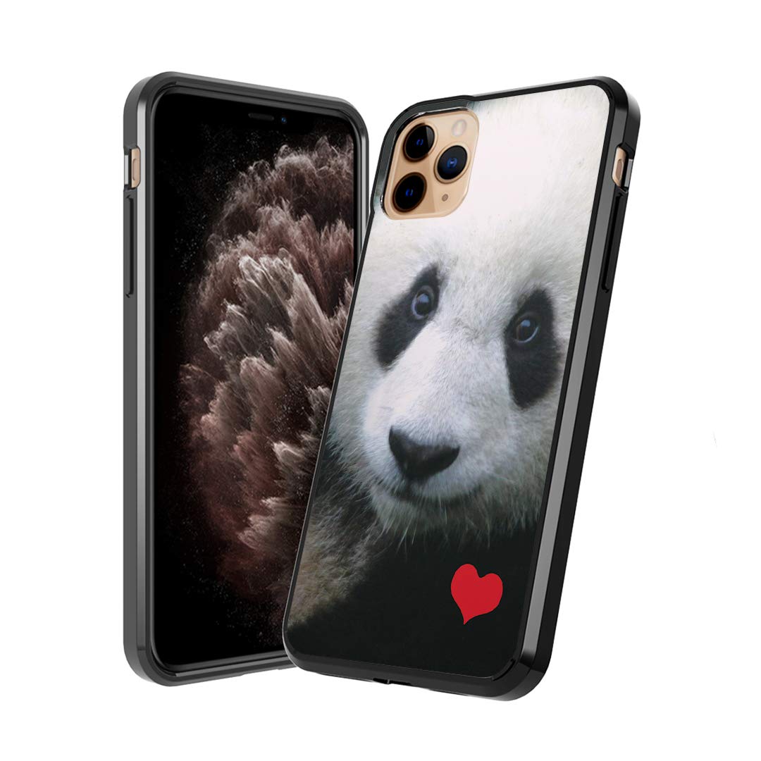 **Moriko Cute Pink Heart Panda Case for iPhone 11 Pro – Slim Anti-Scratch Soft Gel Cover with Grip Protection | Perfect for Everyday Use, Travel & Gift Giving**