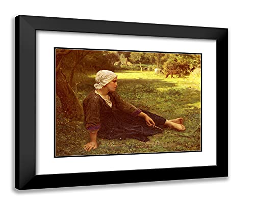 Black Modern Wood Frame with Double Matting