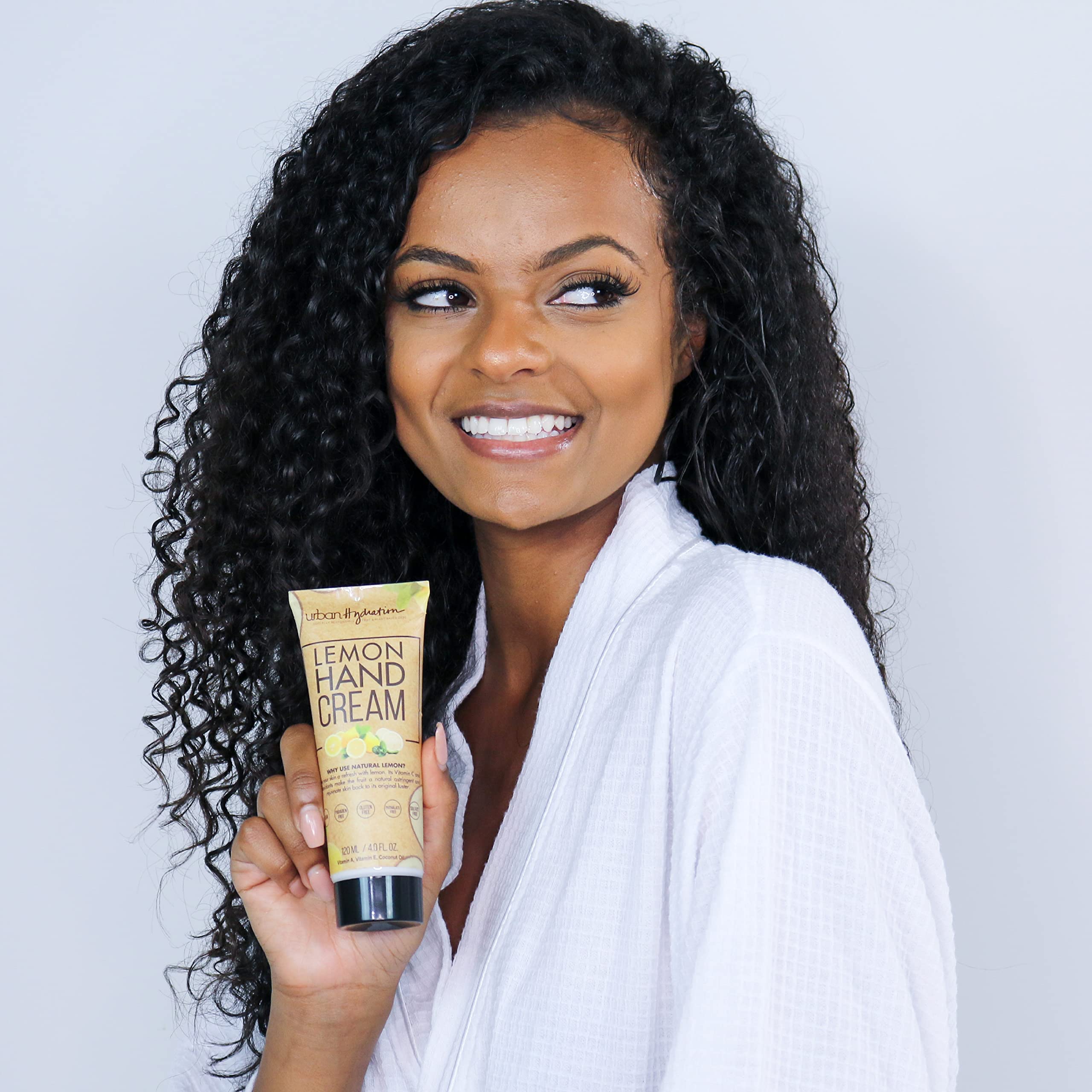 Urban Hydration Lemon Hand Cream - 4 oz Moisturizing Lotion for Dry Skin - Perfect for Office, Travel & Daily Hand Care
