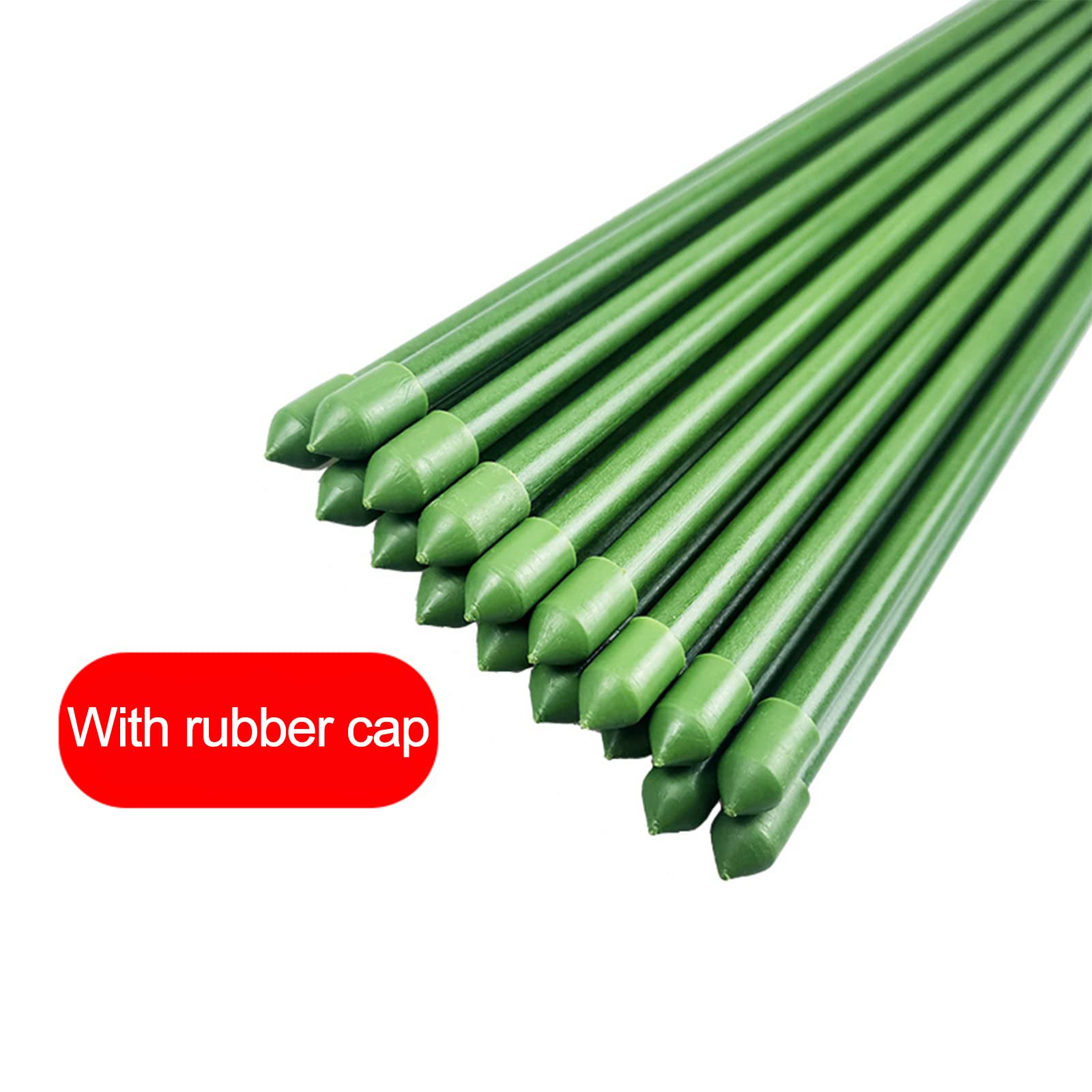 20 PCS Heavy Duty 18 Inch Garden Stakes - Sturdy Plastic Green Coated Plant Supports for Outdoor Gardening, Flowers, Vegetables & Home Decor | Perfect for Tomato, Vine & Climbing Plants Support