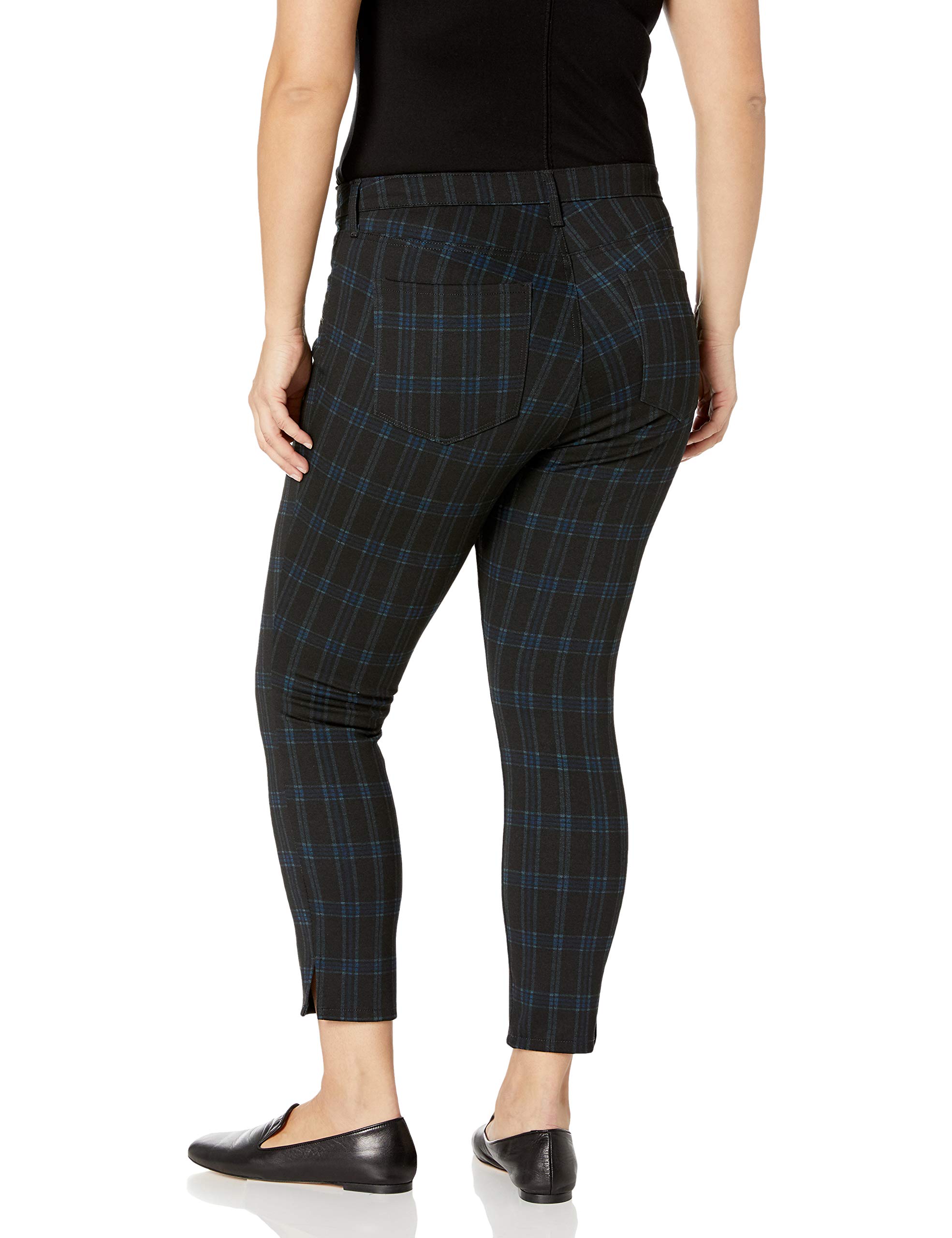 Vintage American Blues Women's Ponte Skinny Pants with Zip Pockets - Slim Fit Stretchy Dress Pants for Work, Office & Casual Wear