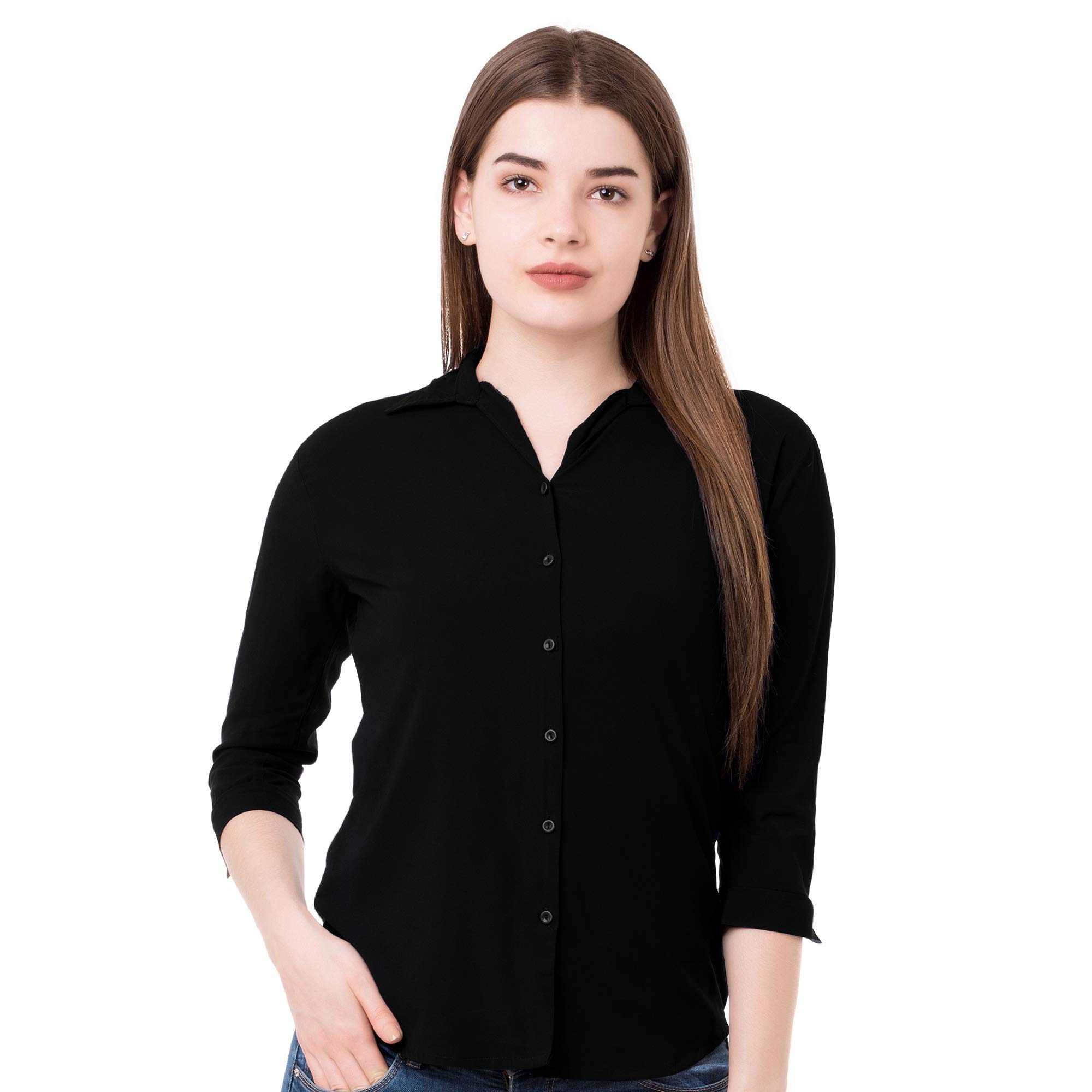 Miss Fame Women's Rayon Shirt - Soft & Breathable Casual Blouse for Summer, Work & Everyday Wear