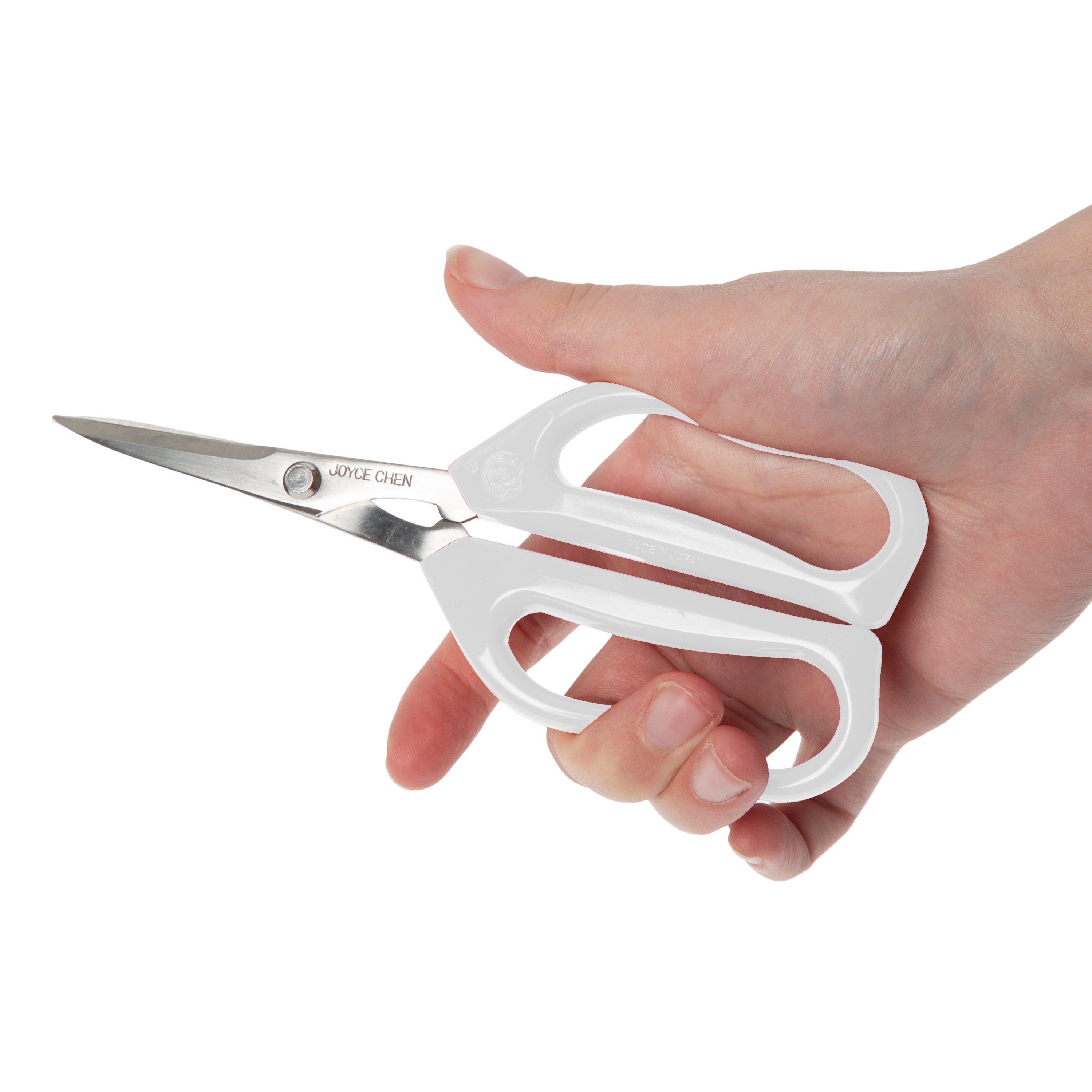 Premium Stainless Steel Kitchen Scissors - Heavy Duty Multi-Purpose Cooking Shears with Comfortable White Non-Slip Handles - Perfect for Cutting Herbs, Poultry, Vegetables & Food Prep