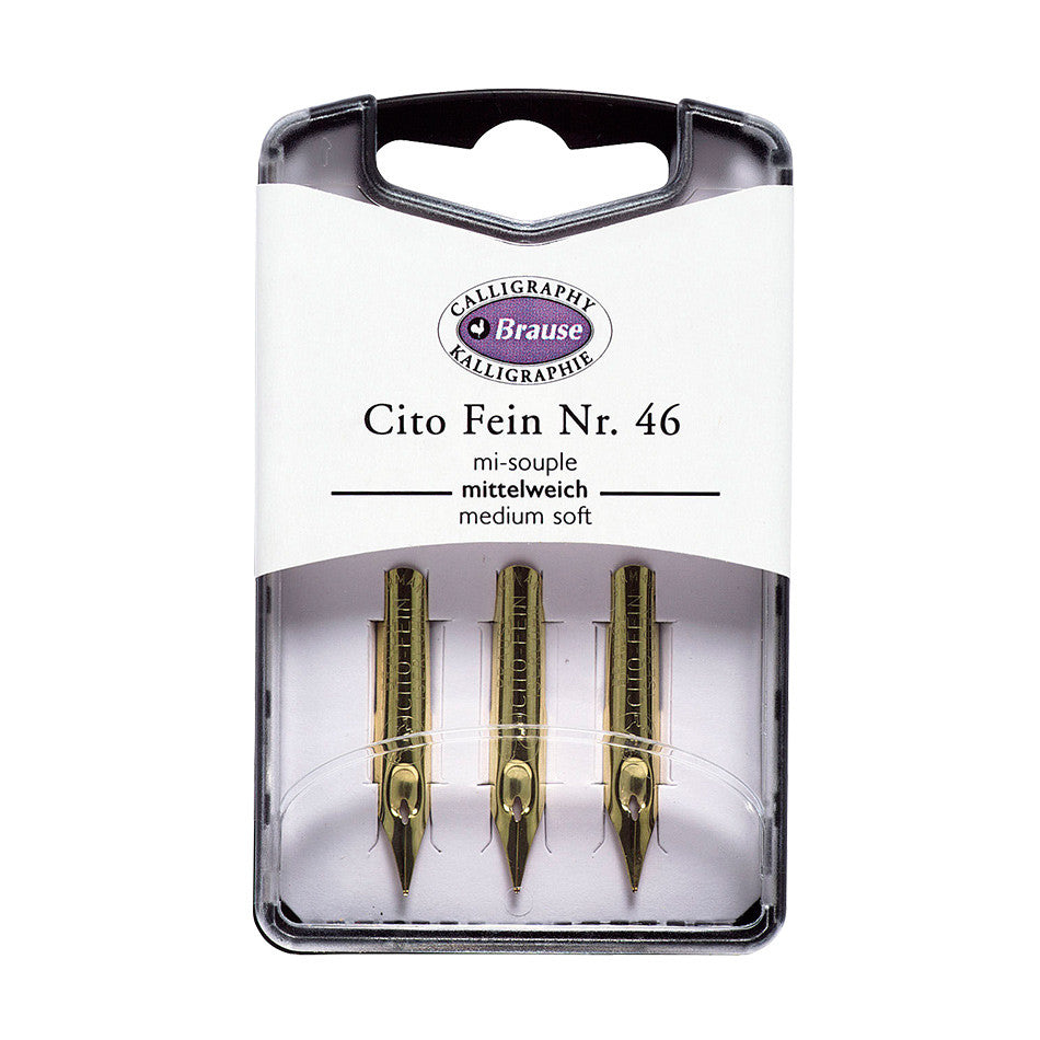 Brause Calligraphy Nib Set - 3 Premium Metal Nibs for Dip Pens | Perfect for Hand Lettering, Wedding Invitations & Artistic Writing