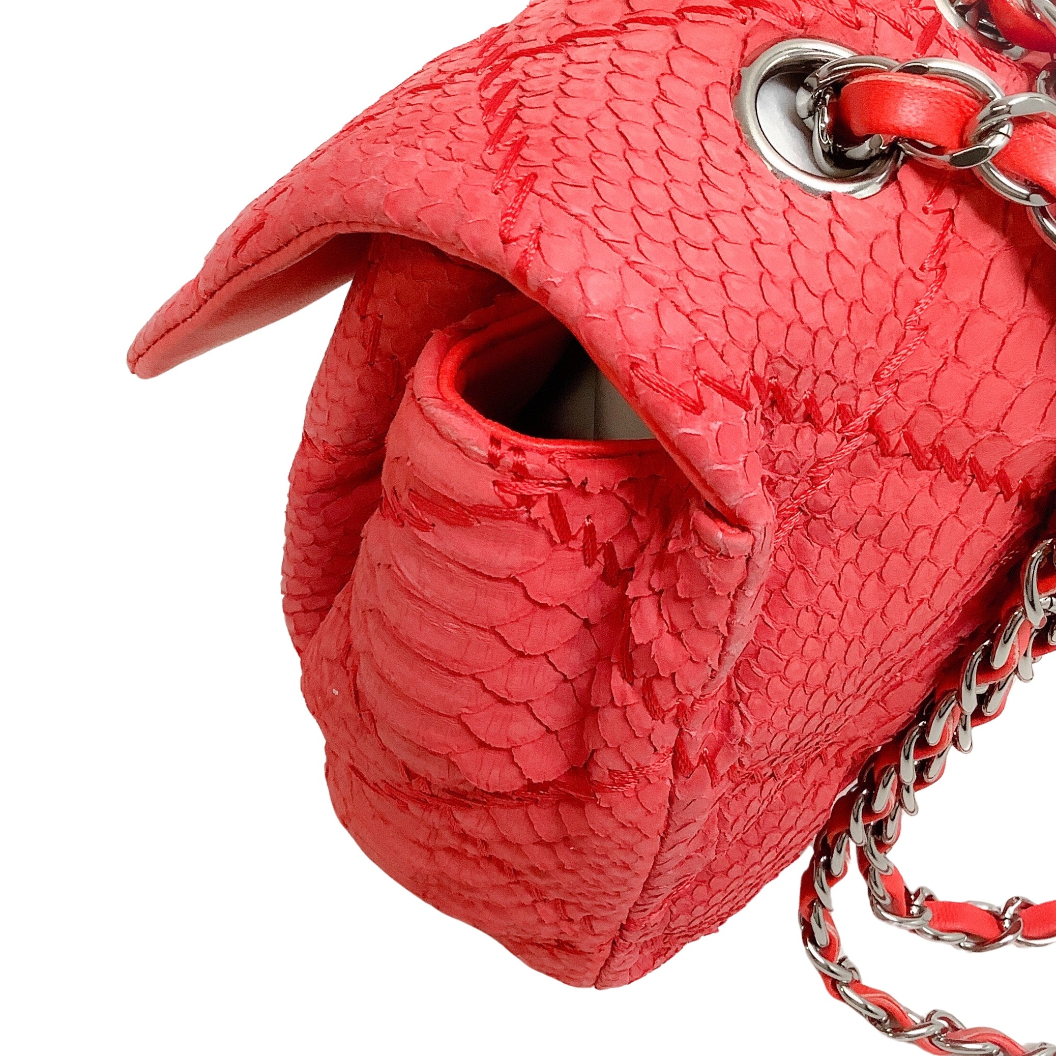 Chanel Coral Python Ultimate Stitch Handbag - Luxury Designer Crossbody Purse for Women | Perfect for Evening Parties, Date Nights & Special Occasions