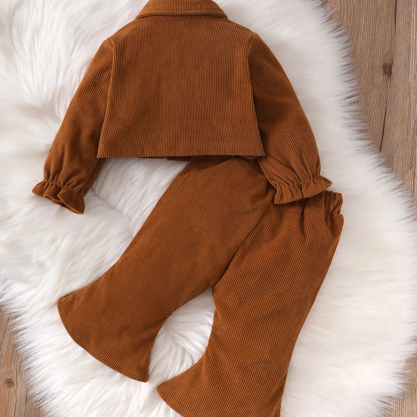 0-2 Year Old Baby Girls' Brown Long Sleeve Cardigan & Bow Pants Set - Winter Fashion Outfit for Newborns & Toddlers - Perfect for Fall/Winter Dressing, Photo Shoots & Special Occasions