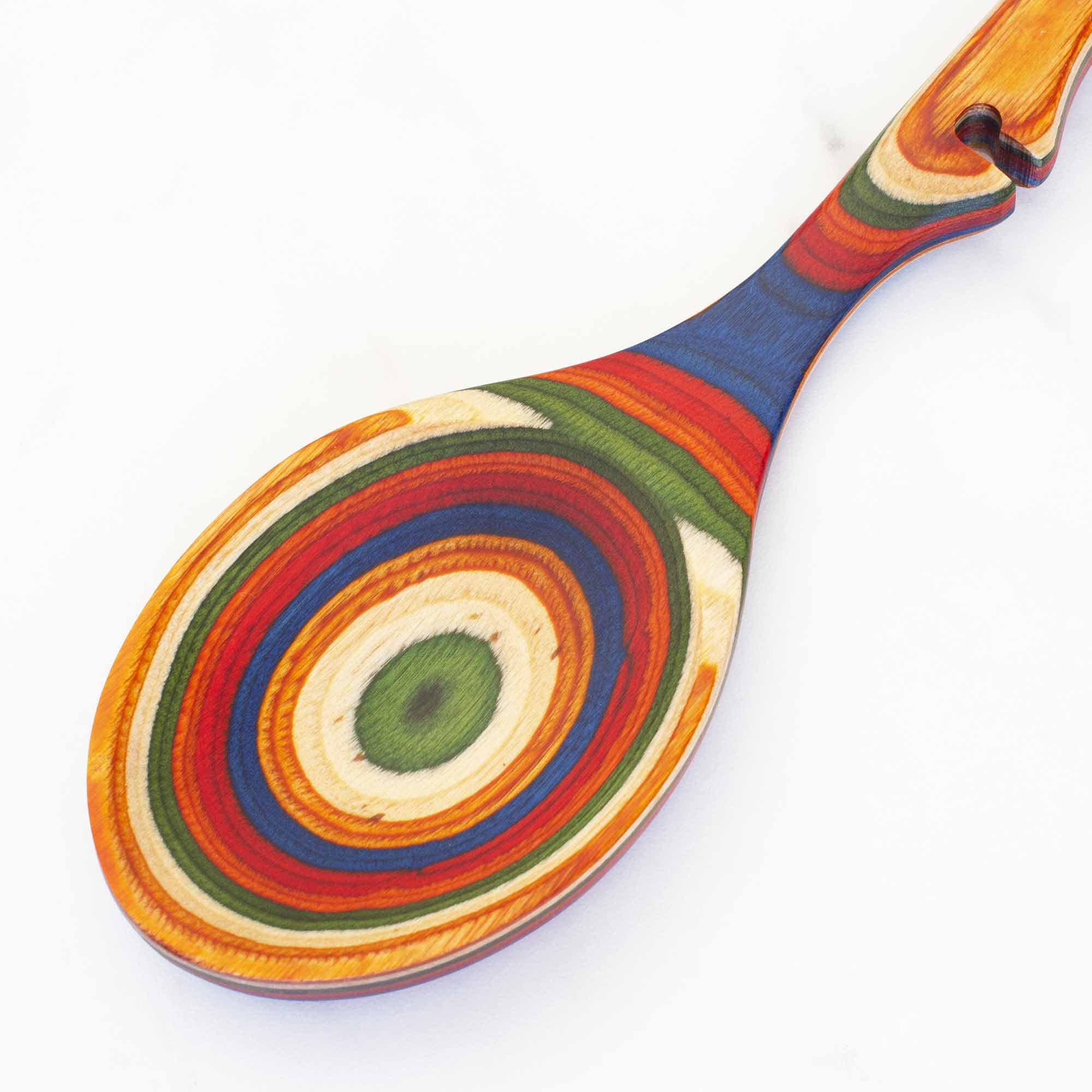 Baltique® Marrakesh Collection Wooden Notched Cooking Spoon - Perfect for Stirring, Serving & Measuring Ingredients in Moroccan & Mediterranean Cuisine