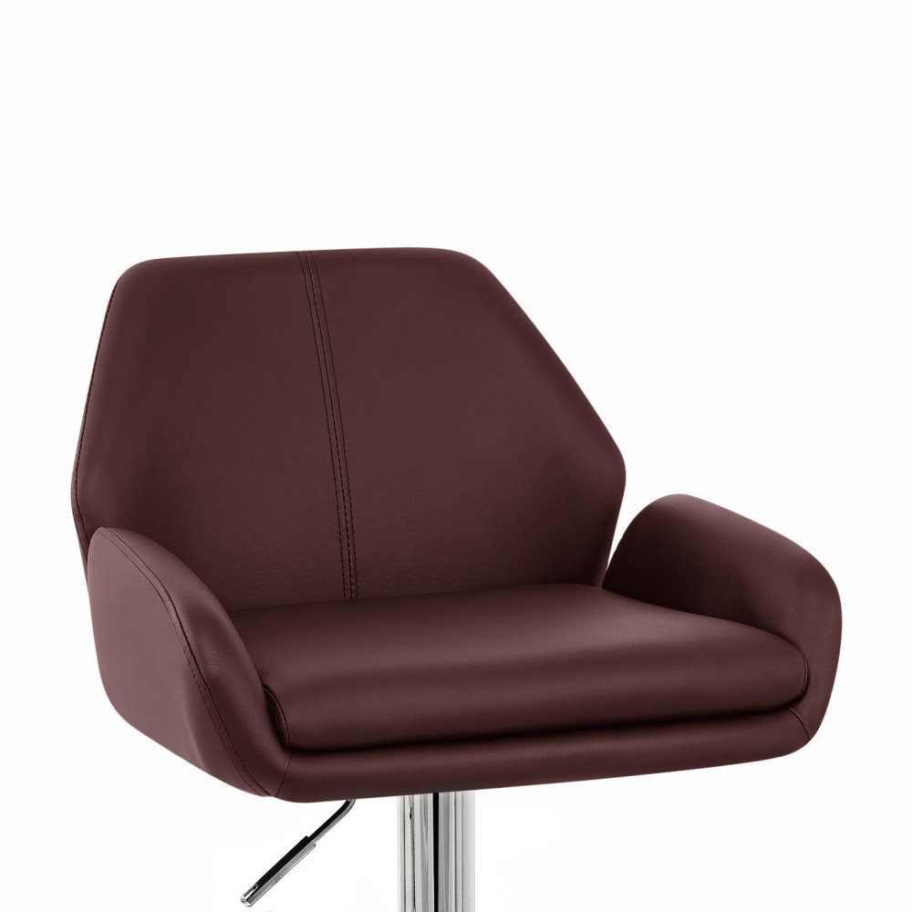 Tesla Leather Adjustable Height Counter Bar Stool in Espresso – Perfect for Kitchen Islands, Home Bars, and Modern Dining Spaces