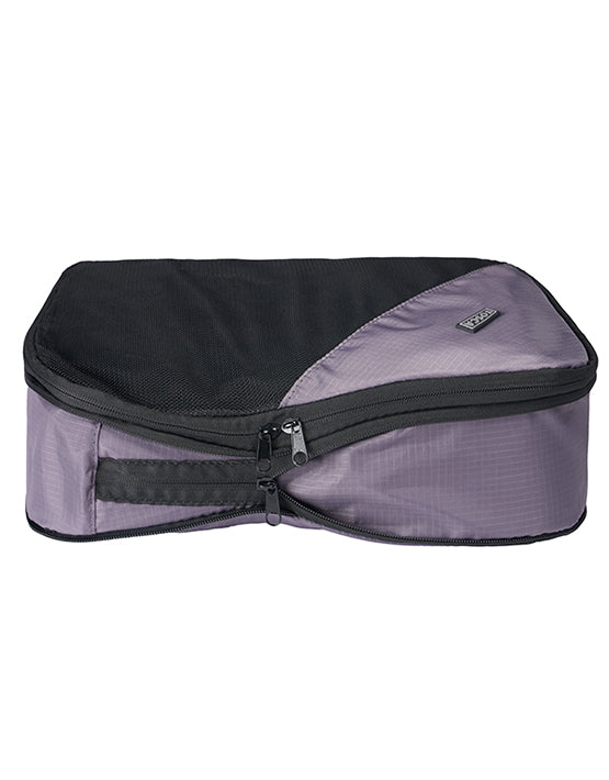 TOSCA TCA063 M 2PK Medium Compression Packing Cubes for Travel - Black | Space-Saving Organizers for Suitcases, Backpacks & Closet Storage