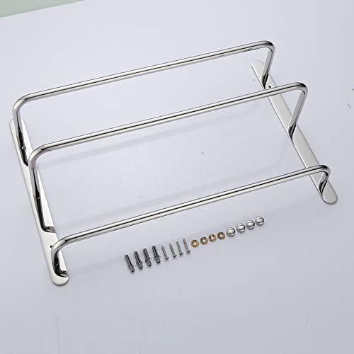 23.62 Inch Wall Mounted Bath Towel Bar - 3-Tier Heavy Duty Towel Rack for Bathroom, Kitchen & Laundry Room - Rustproof Stainless Steel with Easy Installation - Perfect for Hanging Towels, Robes & Clothes