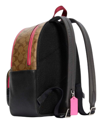 Coach Signature Canvas Court Backpack with Vintage Rose Print - Stylish & Durable Women's Backpack for Work, School & Travel