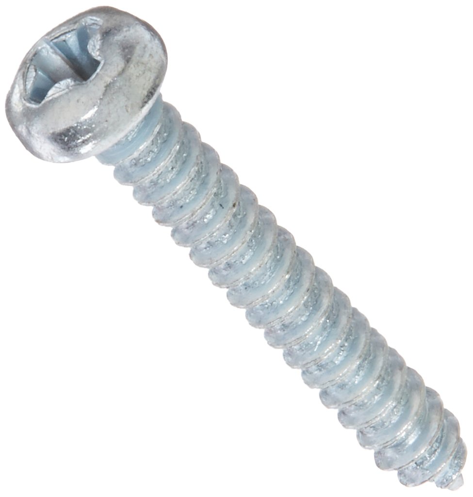 Small Parts 0210ABPP Zinc Plated Steel Sheet Metal Screws, Pan Head Phillips Drive Type AB, #2-32 Thread, 5/8