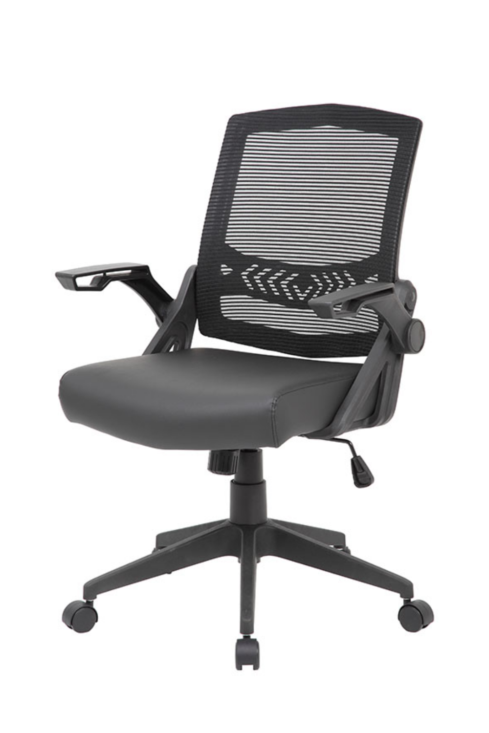 Boss B6223 Mesh Flip Arm Task Chair - Ergonomic Office Chair with Adjustable Height and Lumbar Support for Home & Office Workspaces