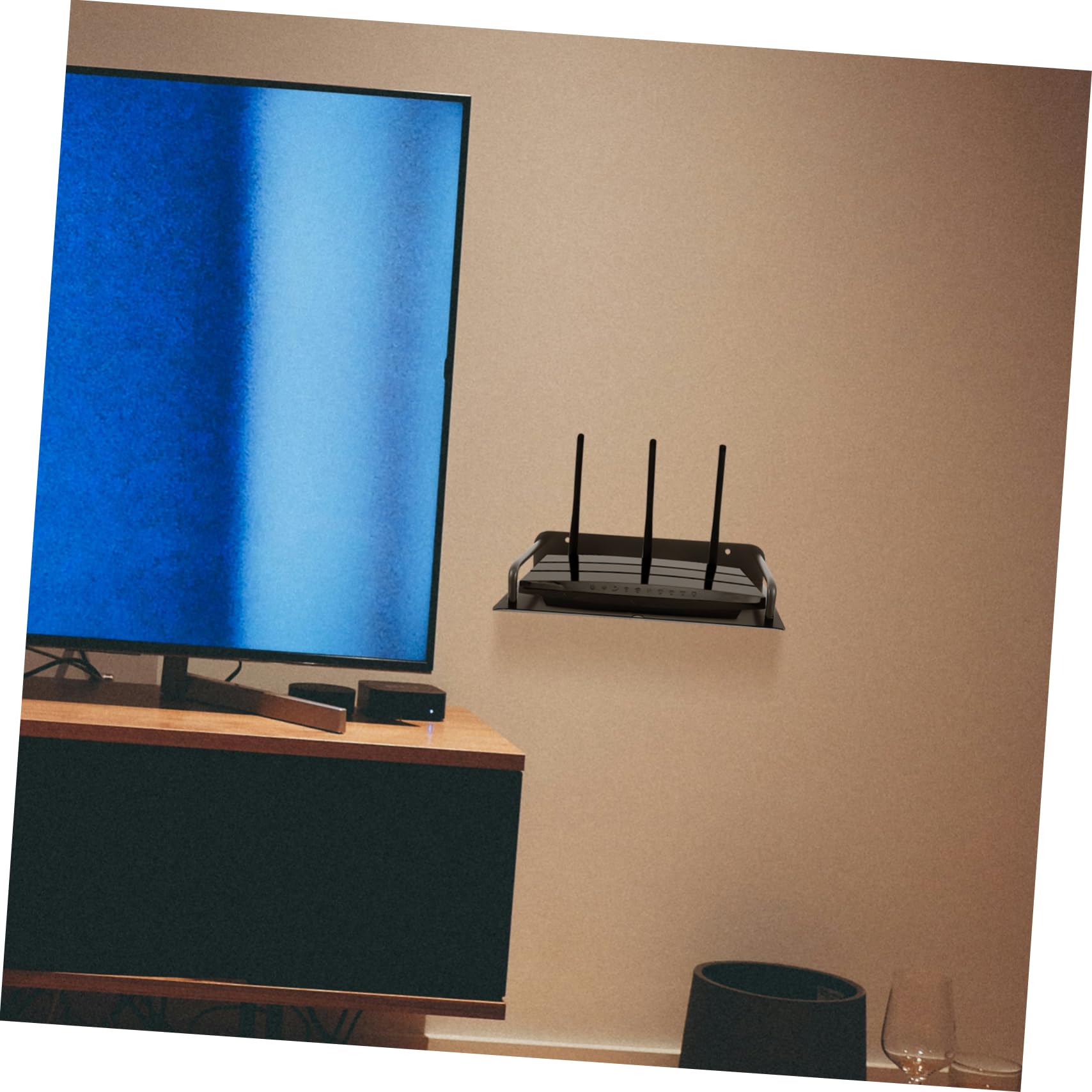 DIYEAH 3-Pack Universal Wall Mount Bracket for Projector, Camera & WiFi Router - Heavy Duty Adjustable Shelf for Home Theater, Security System & Office Network Setup