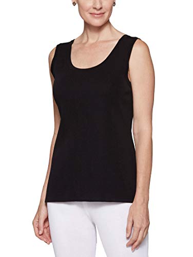 Black Double Scoop Neck Knit
