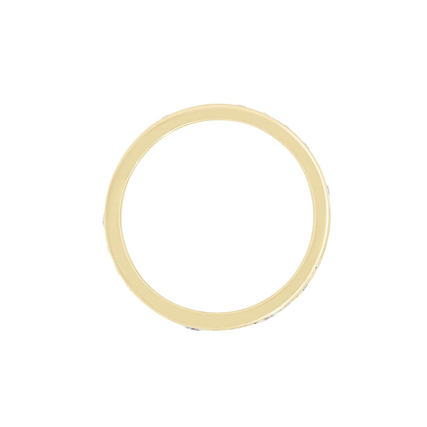 14K Gold Diamond Eternity Wedding Band for Women - Classic Stackable Ring for Anniversary, Engagement, or Bridal Jewelry - Perfect Gift for Her