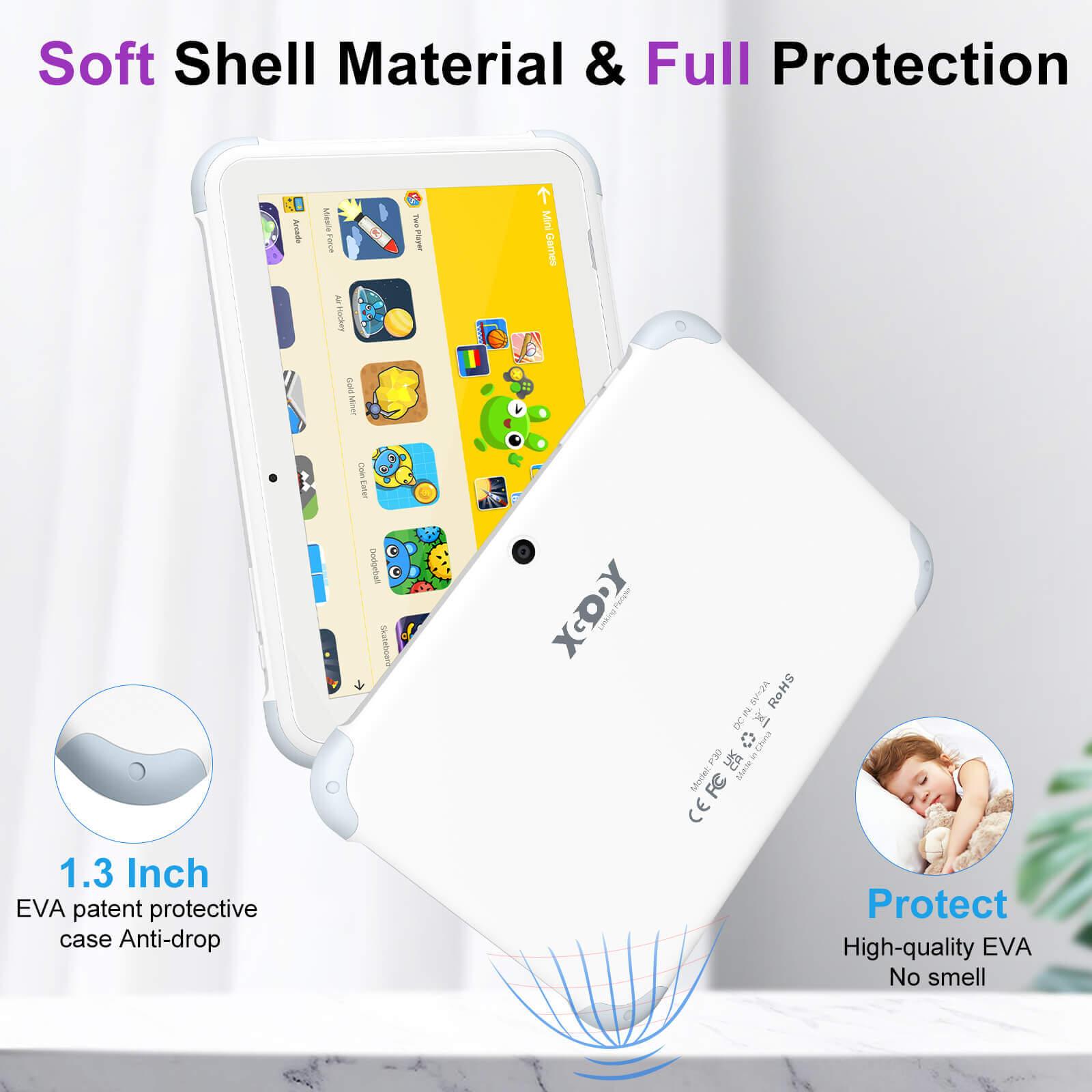 XGODY P30 8 Inch HD Tablet for Kids - Dual SIM 4G LTE, 1.3GHz Quad Core Processor - Perfect for Learning, Games & Travel Entertainment