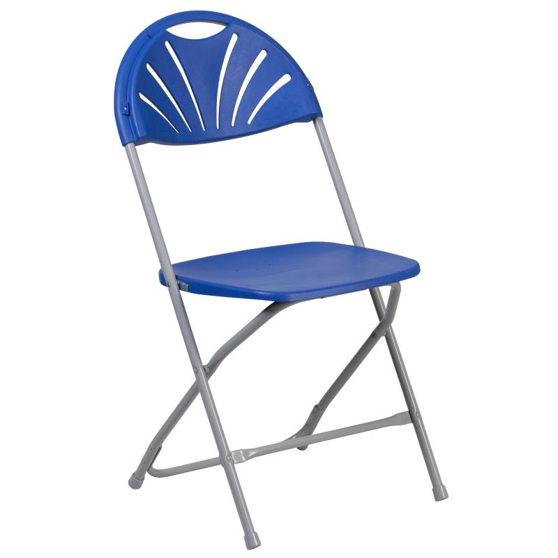 Hercules Series 650 lb Capacity Heavy Duty Black Plastic Folding Chair - Perfect for Outdoor Events, Camping, Beach, and Backyard Gatherings