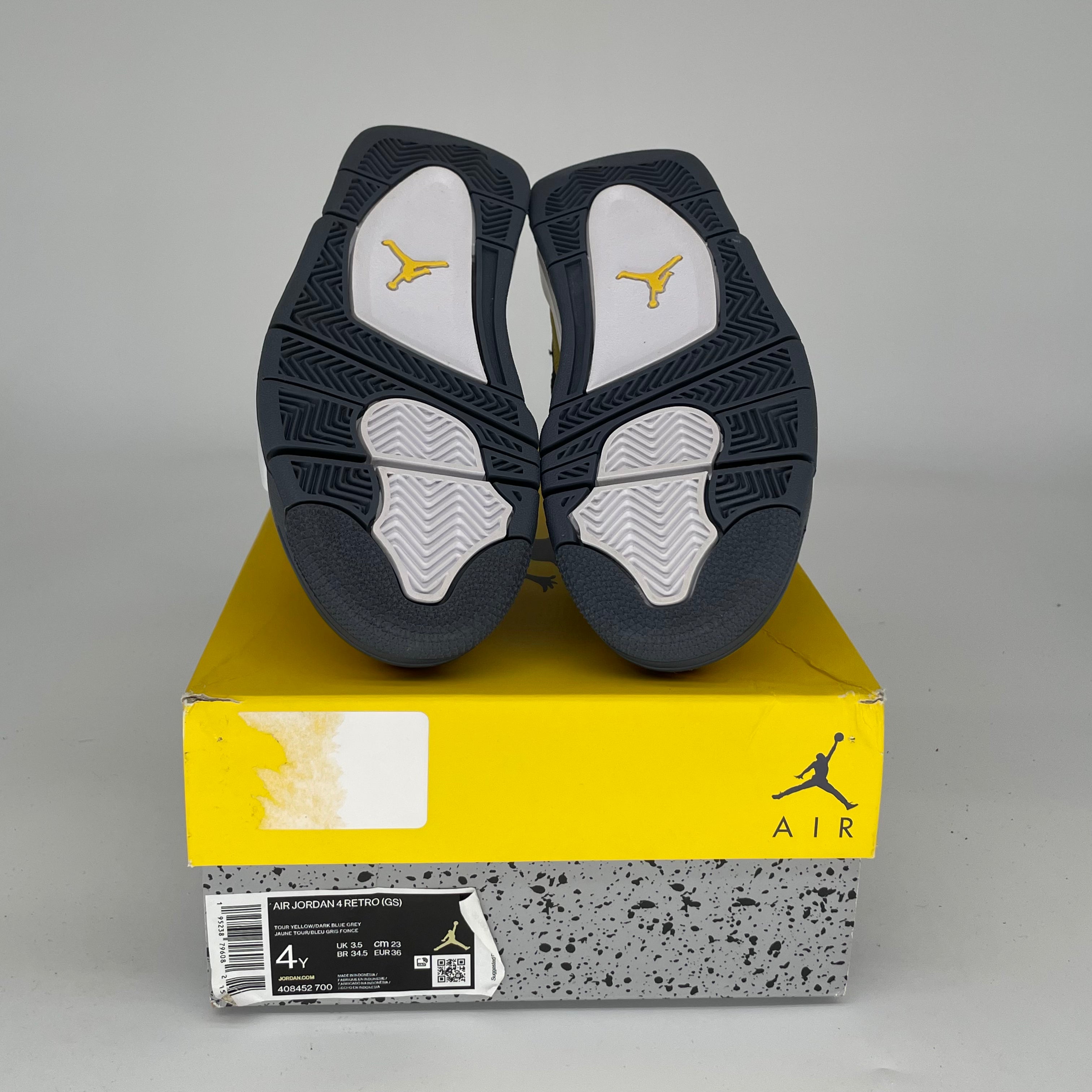 Air Jordan 4 Retro 'Lightning' Size 4Y - Men's/Youth Basketball Shoes 408452-700 - Perfect for Streetwear & Sneaker Collectors