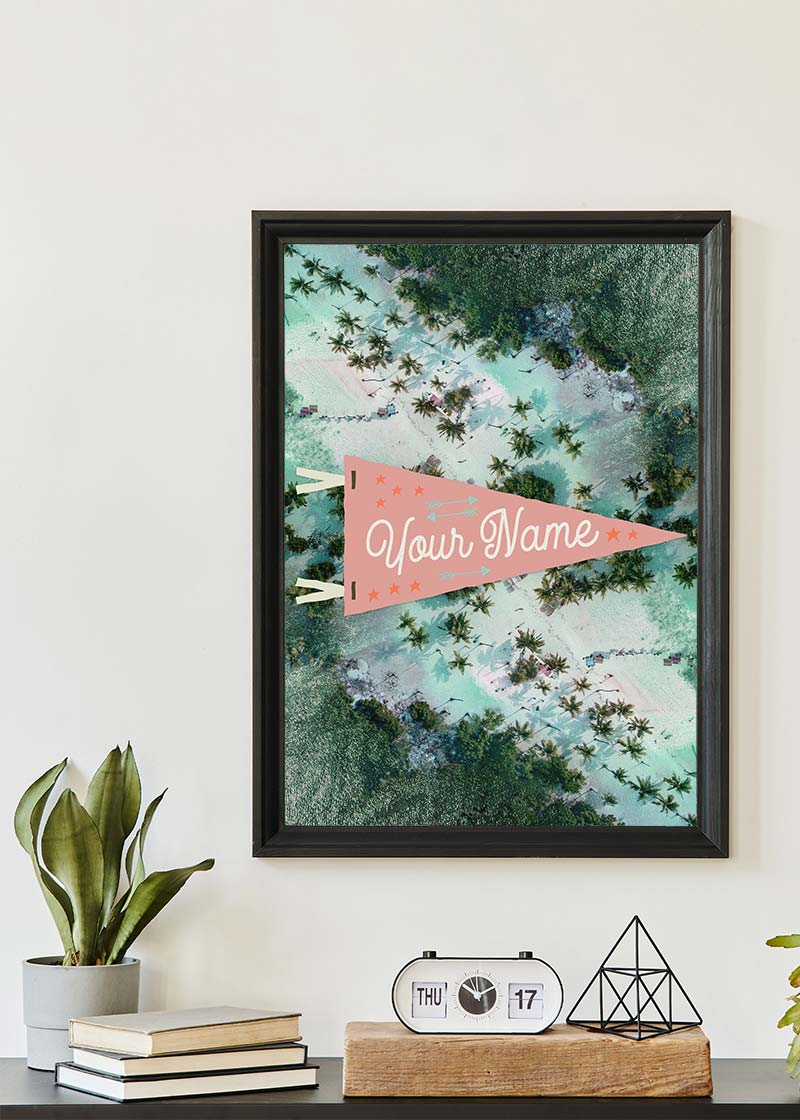 Personalized Custom Pennant Flag with Your Name - Perfect for Beach Parties, Tailgating & Home Decor