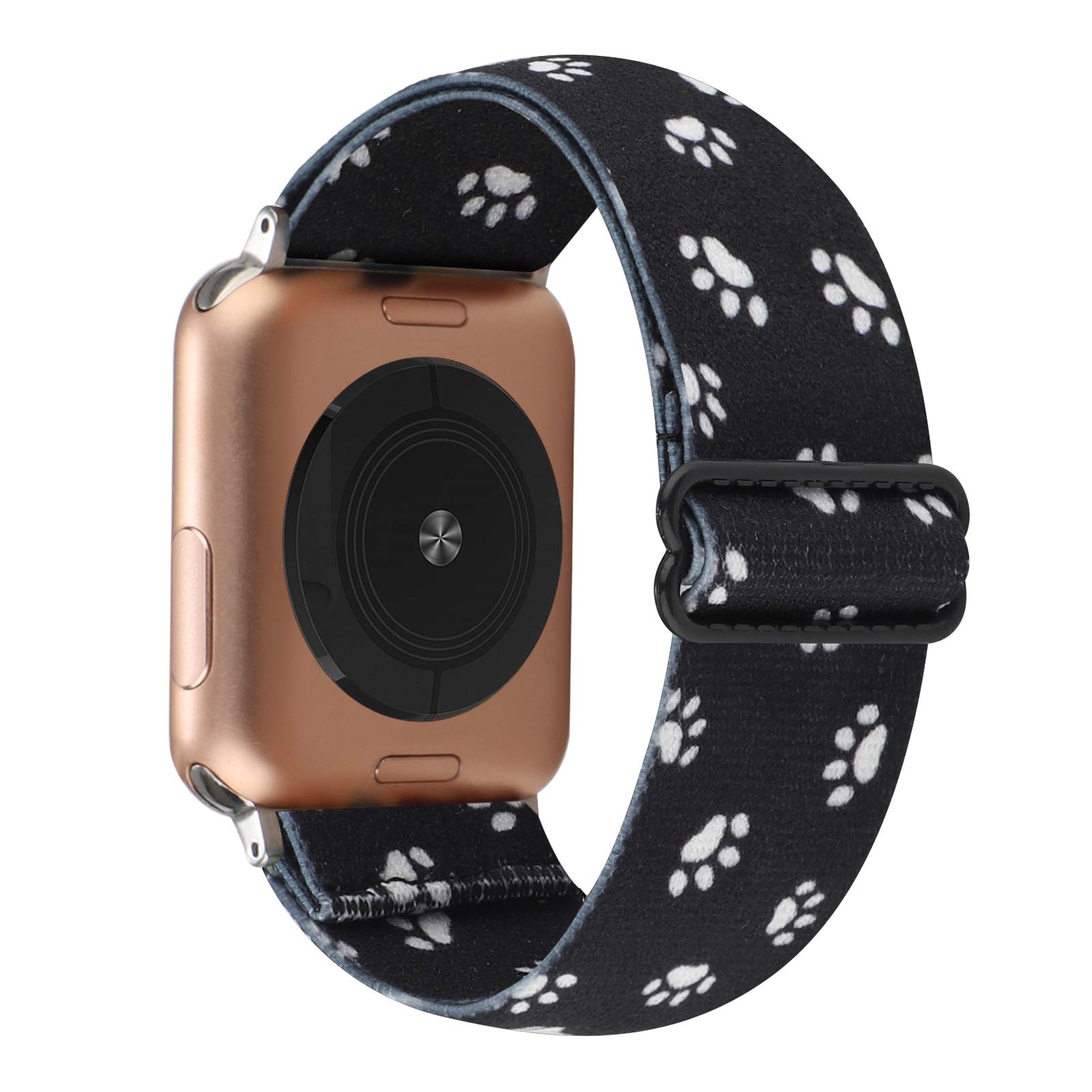 Adjustable Nylon Elastic Watch Band for Apple Watch 38mm 40mm 41mm - Stretchy Loop Replacement Strap Compatible with iWatch Series 9/8/7/6/5/4/3/2/1 - Perfect for Women's Fitness, Workouts & Everyday Wear