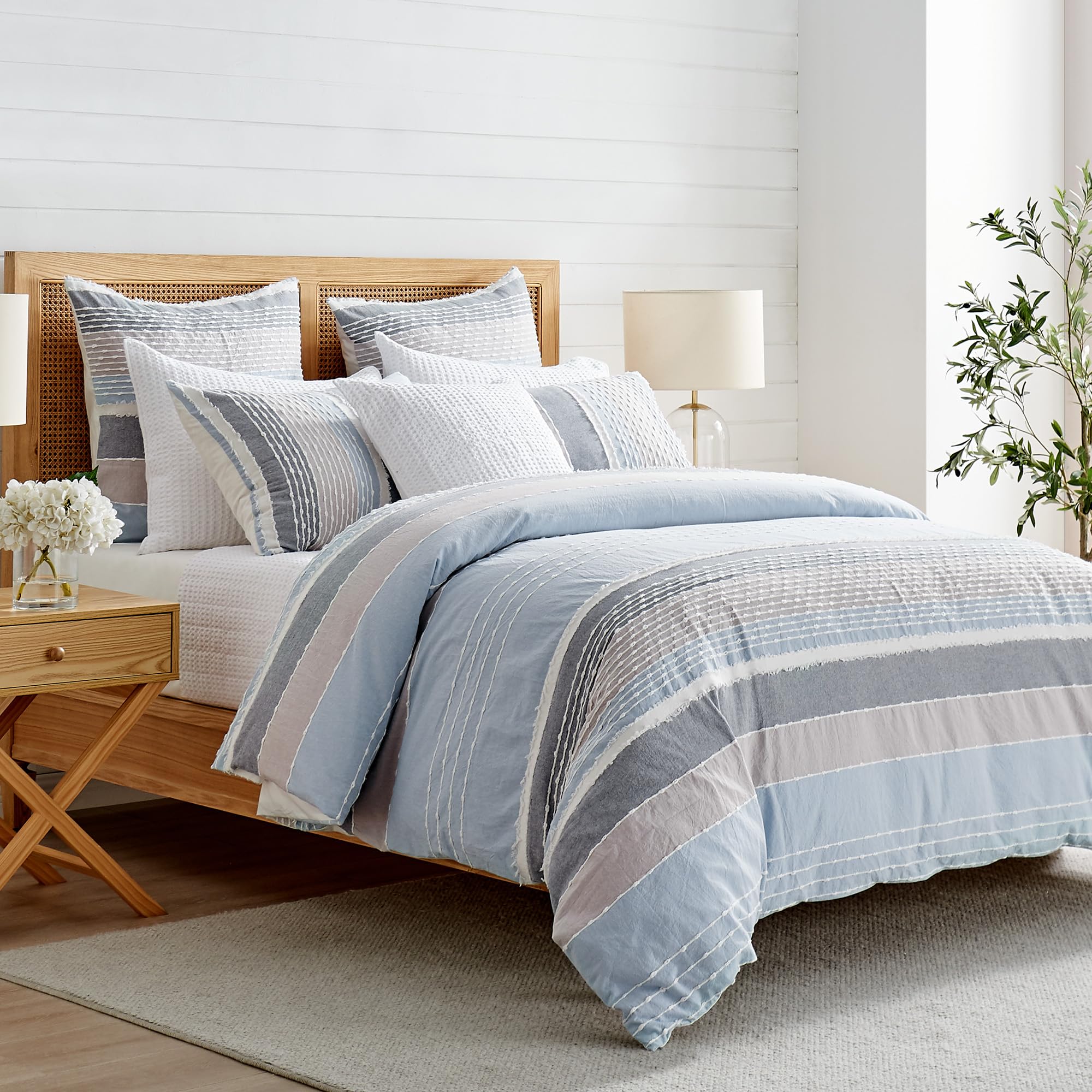 Levtex Home Santander Jacquard Duvet Cover Set - Full/Queen Size (90