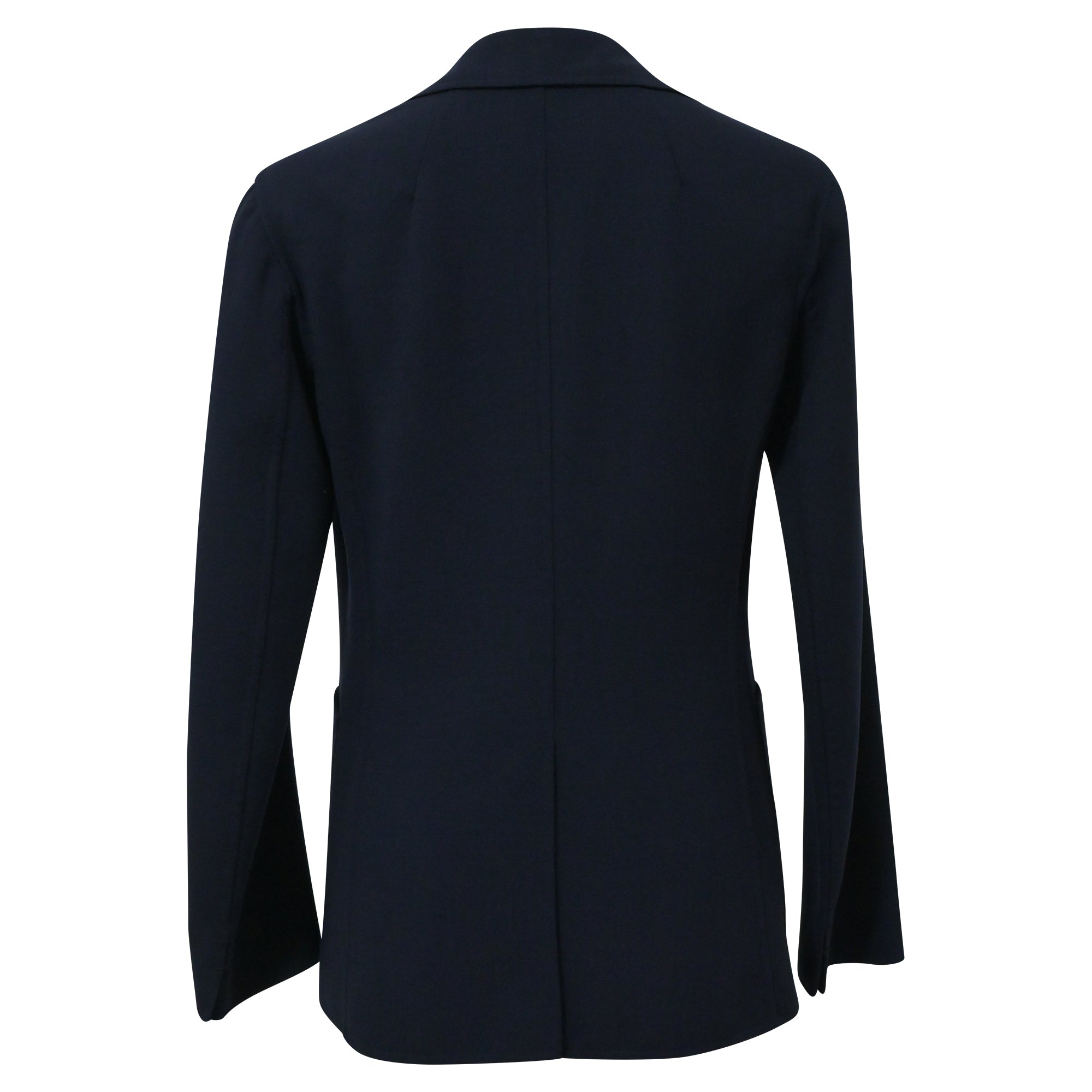Max Mara Navy Blue Wool Single Breasted Cucito Amano Jacket for Women | Elegant Office Wear & Formal Occasions