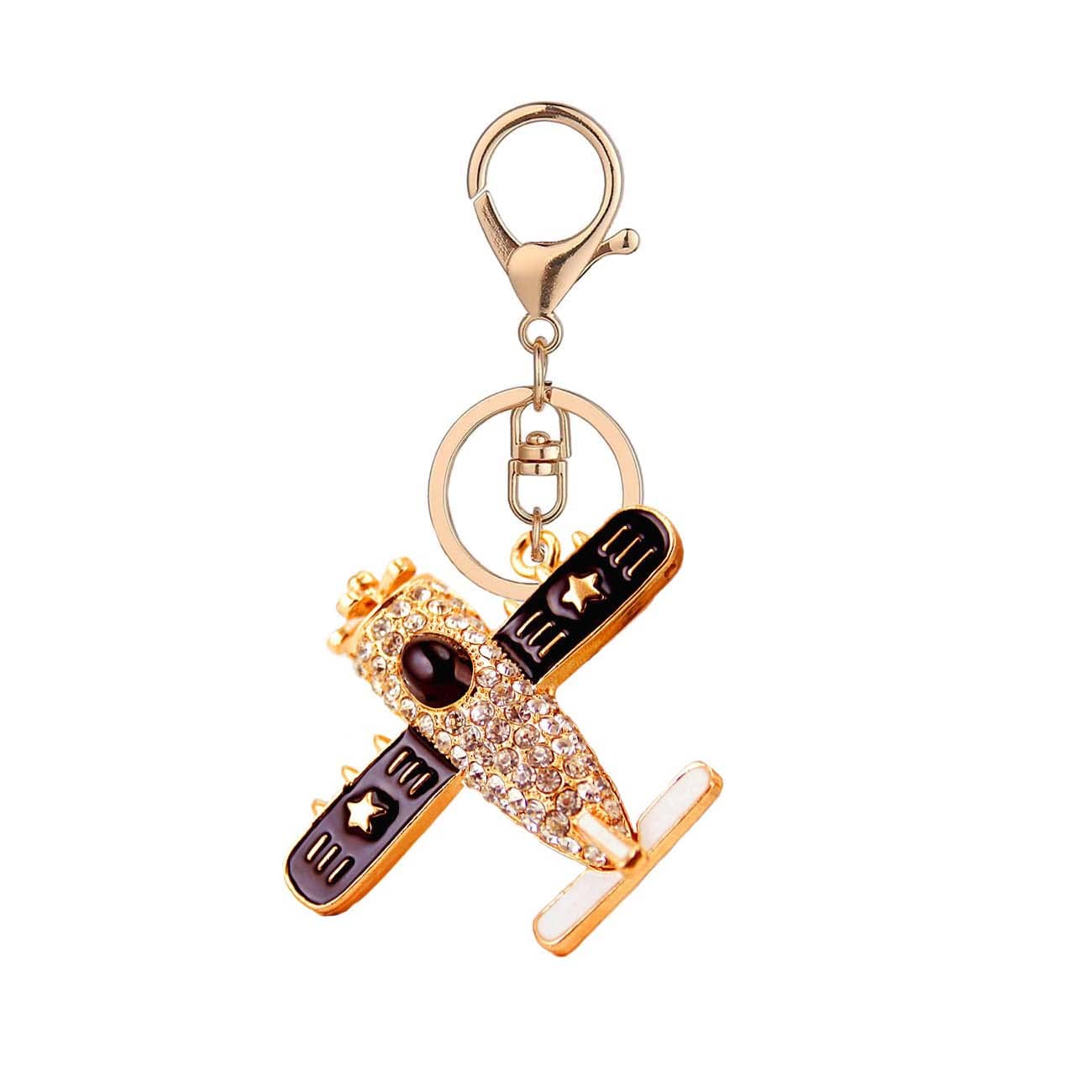 Sparkling Crystal Car & Airplane Keychain - Elegant Handbag Charm for Women | Perfect Gift for Girls, Travel Enthusiasts & Fashion Lovers | Birthday, Graduation & Friendship Present