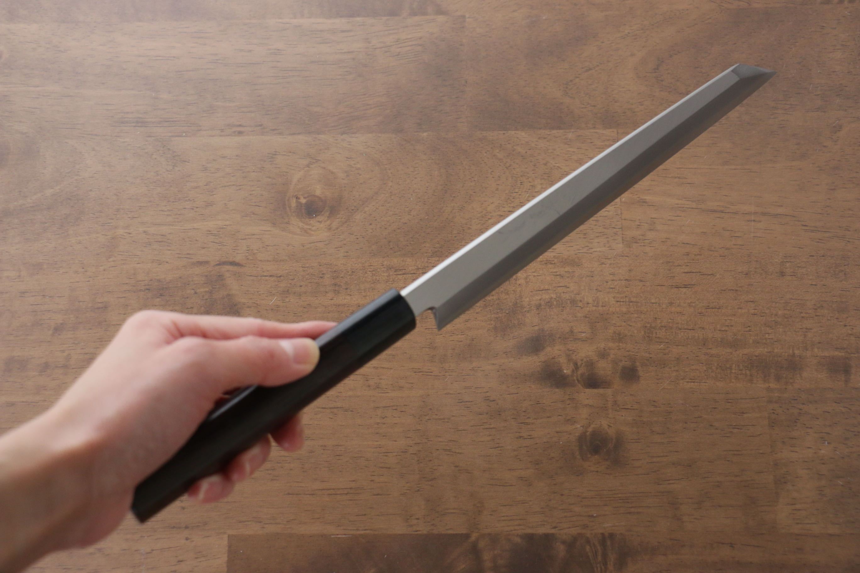 Premium Jikko Silver Steel No.3 Kiritsuke Yanagiba Knife 210mm - Japanese Chef Knife with Exquisite Shitan Handle for Sushi, Sashimi & Precision Cutting