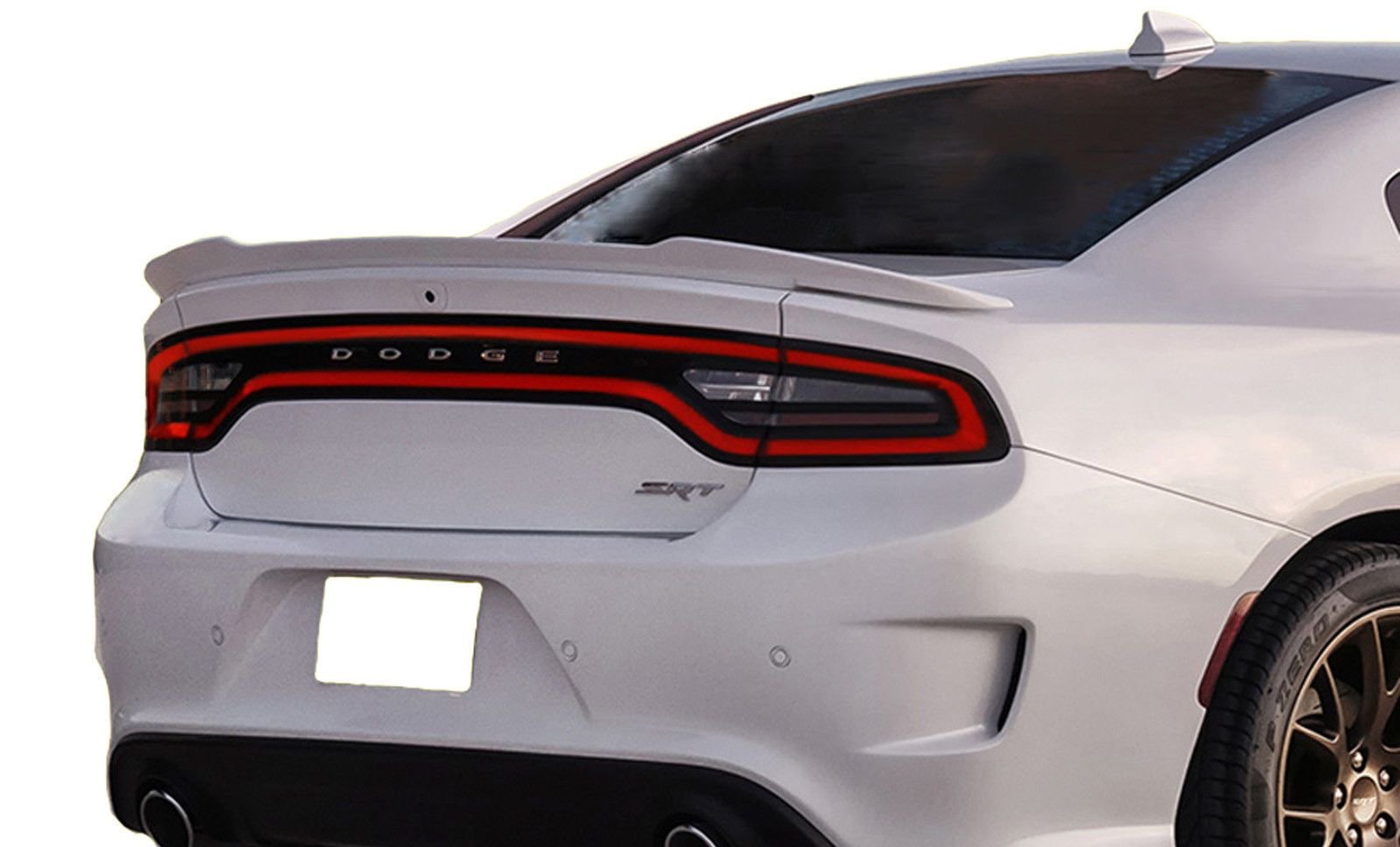2015-2021 Dodge Charger Hellcat Style Rear Spoiler - California Dream Spoiler Authority - Custom Painted Atomic Silver Metallic (PSE) - Perfect for Car Shows & Performance Upgrades
