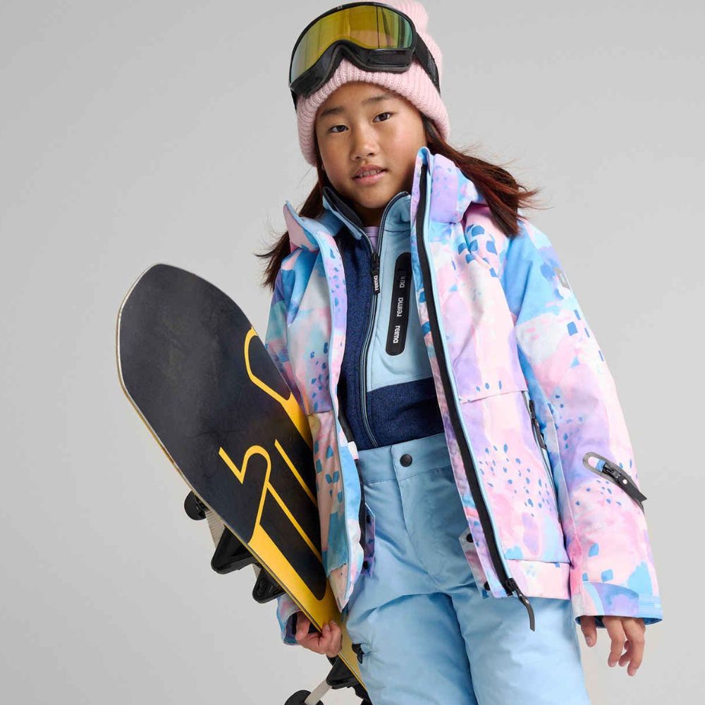Reima Fleece Jacket for Girls - Laskien Soft Fleece Coat in Jeans Blue - Warm & Cozy Winter Outerwear for Outdoor Play & School Activities