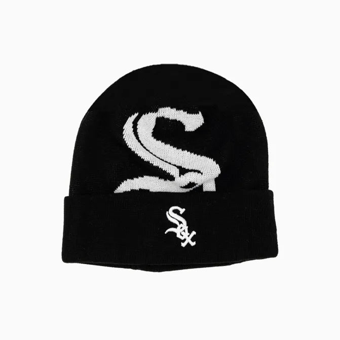 Chicago White Sox MLB Knit Beanie Hat - Official Team Logo, Warm Winter Skull Cap for Men & Women - Perfect for Baseball Games, Outdoor Sports & Cold Weather