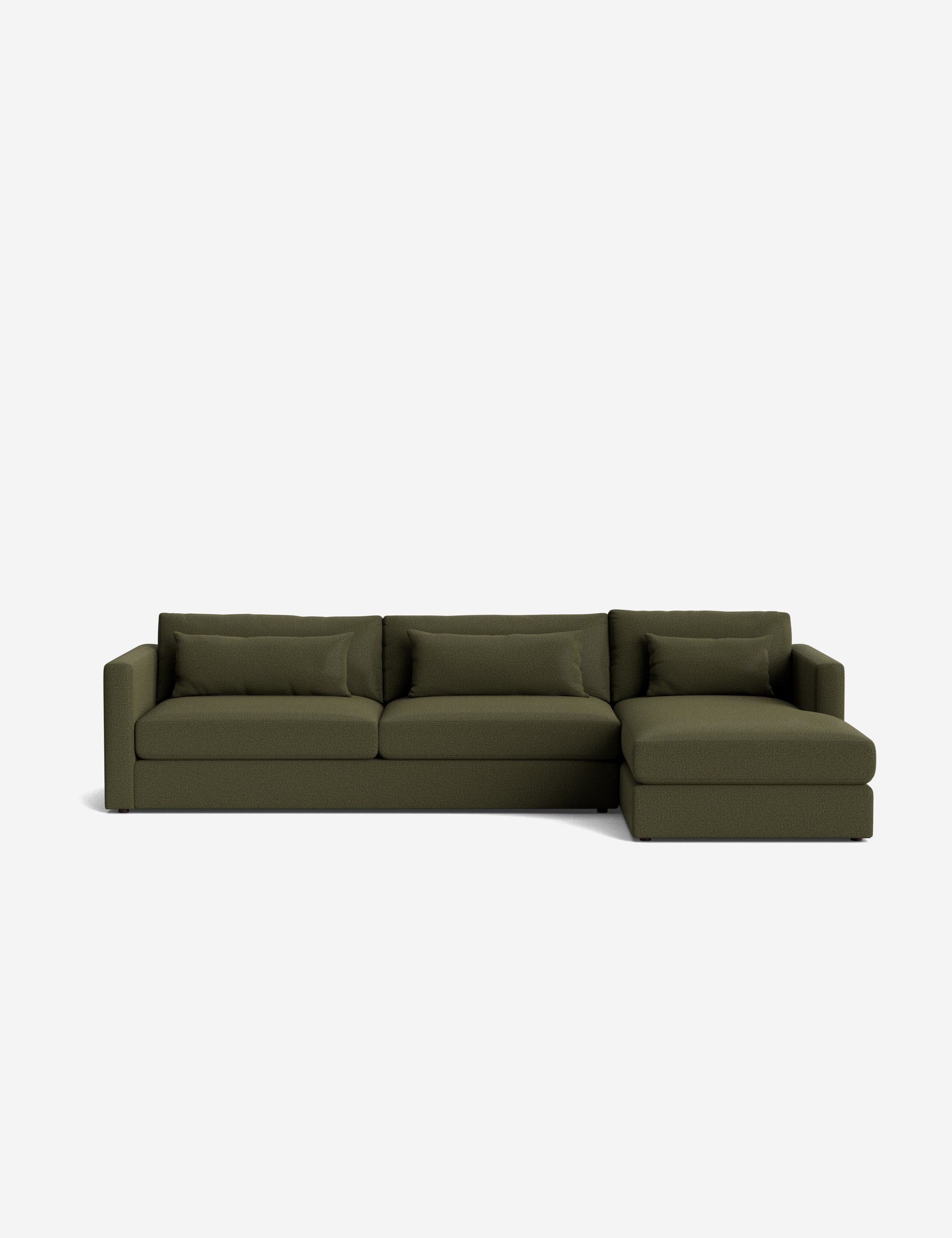 Durham Chaise Sectional Sofa - Modern L-Shaped Couch with Chaise Lounge | Comfortable Fabric Sofa Set for Living Room, Family Room & Lounge Areas