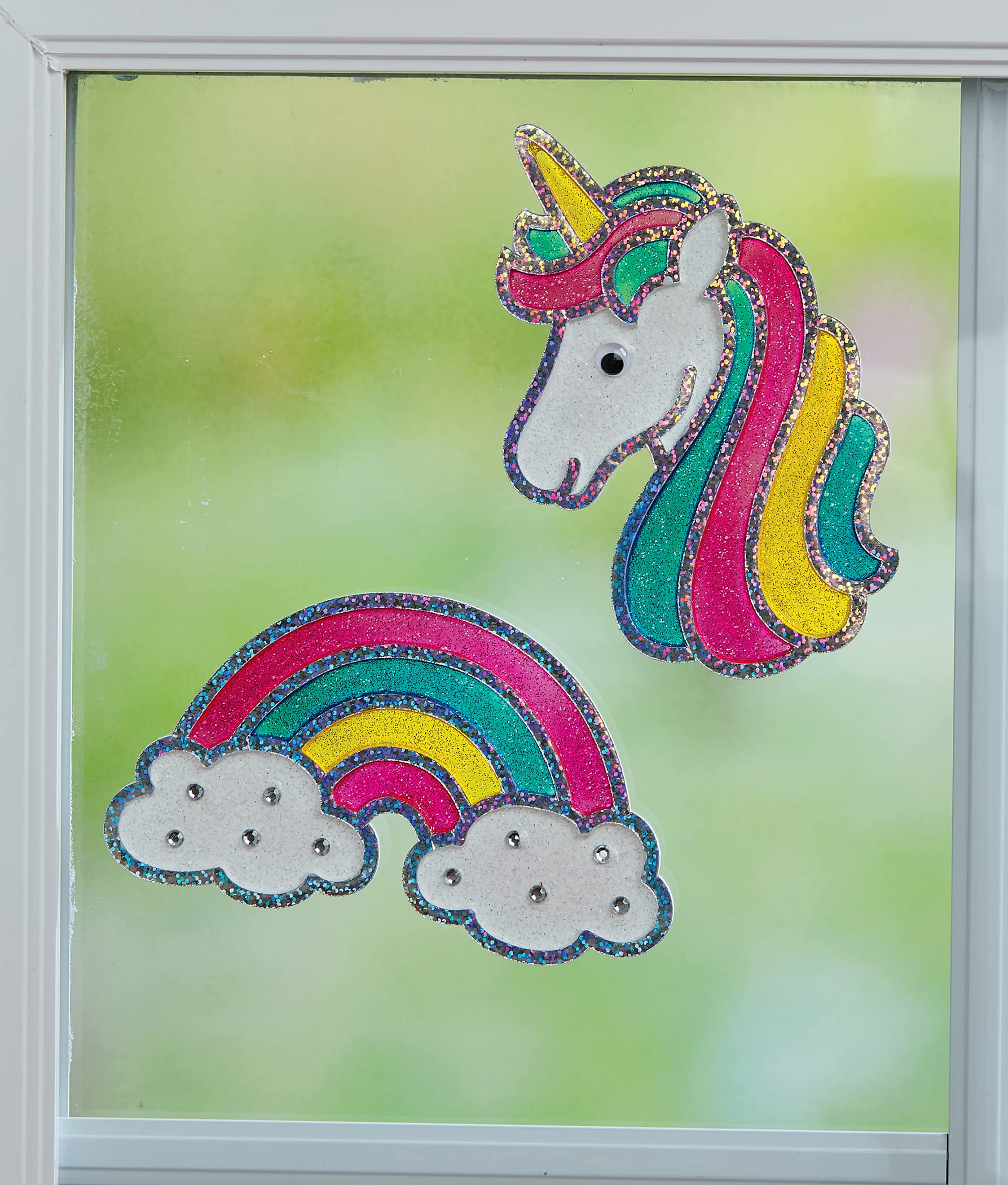 Creativity for Kids Window Art Craft Kit - DIY Unicorn Suncatcher Kit for Children Ages 6-12 | Create Stained Glass Window Decorations | Perfect for Birthday Gifts, Classroom Activities & Home Art Projects