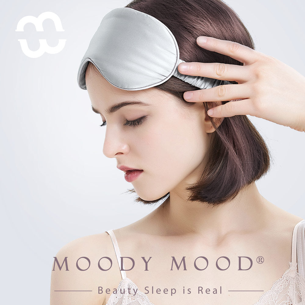 22 Momme Mulberry Silk Sleep Eye Mask - Modern Gray | Soft & Breathable for Better Sleep | Perfect for Travel, Naps & Nighttime Use