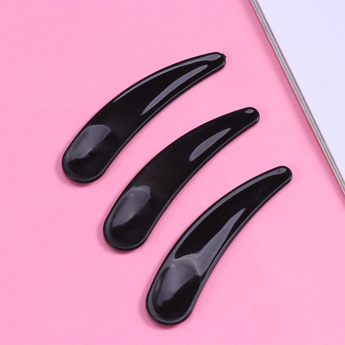 Minkissy 50Pcs Black Cosmetic Spatula for Makeup Mixing & Sampling - Beauty Salon & DIY Kit