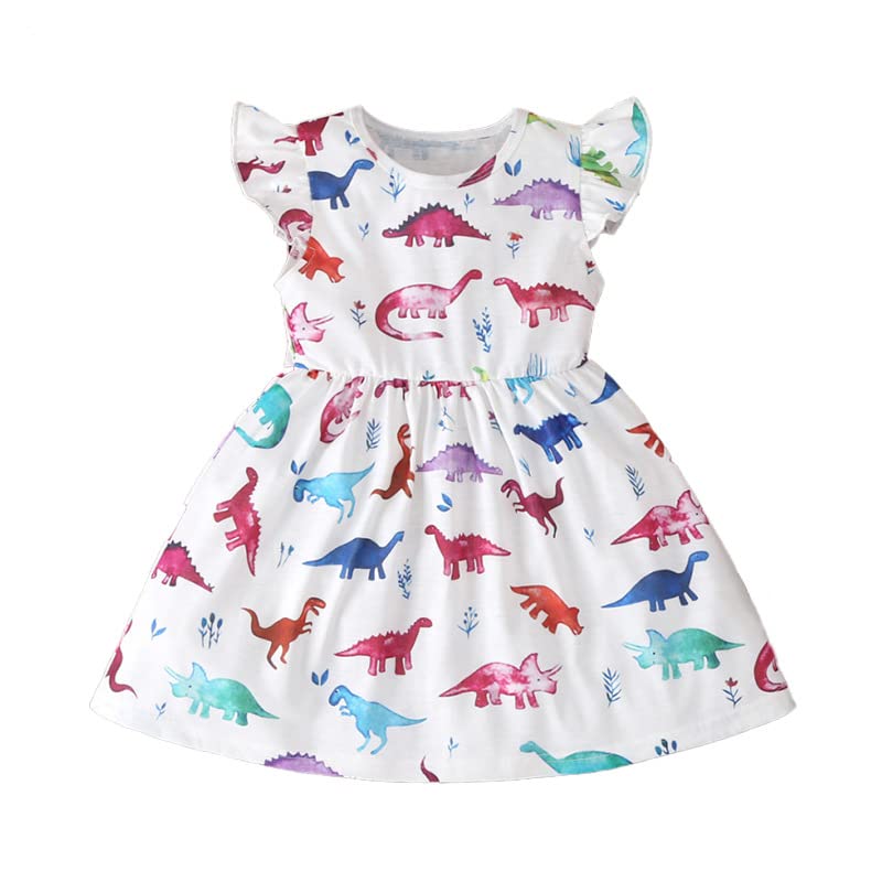 **Jeinxcn Toddler Baby Girl Dinosaur Party Dress - Cute Summer Holiday Outfit for Birthday, Photo Shoot & Playtime**