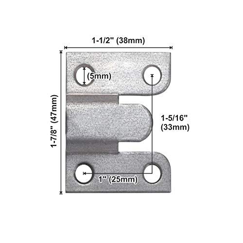 Heavy Duty Interlocking Flush Mount Z Clip Bracket - 2 Pair for Secure Headboard & Picture Frame Installation - Perfect for Bedroom Furniture & Wall Decor