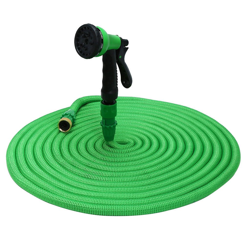 Xhope 75FT Expandable Garden Hose with 8 Modes Spray Nozzle - Lightweight Magic Water Pipe for Lawn, Car Washing, and Outdoor Cleaning