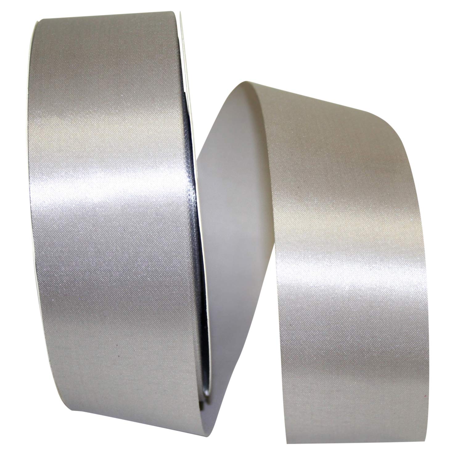 Reliant Premium Satin Ribbon - 1-7/8 Inch x 100 Yards Silver - Perfect for Gift Wrapping, Wedding Decorations & Craft Projects